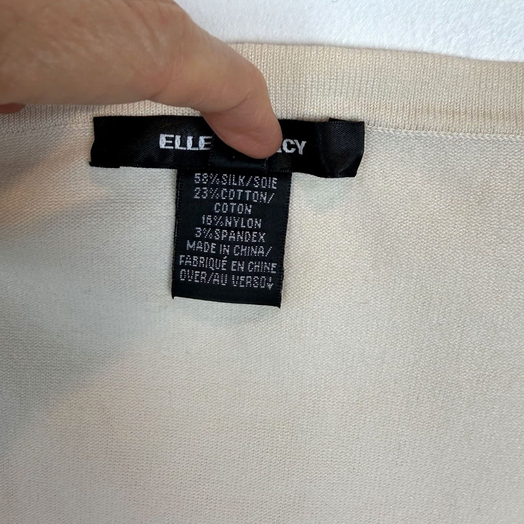 Ellen Tracy Ellen Tracy Tank Silk Blend Womens XL Ivory Sleeveless Scoop Neck Casual Pullover Size XL / US 12-14 / IT 48-50 - 6 Thumbnail