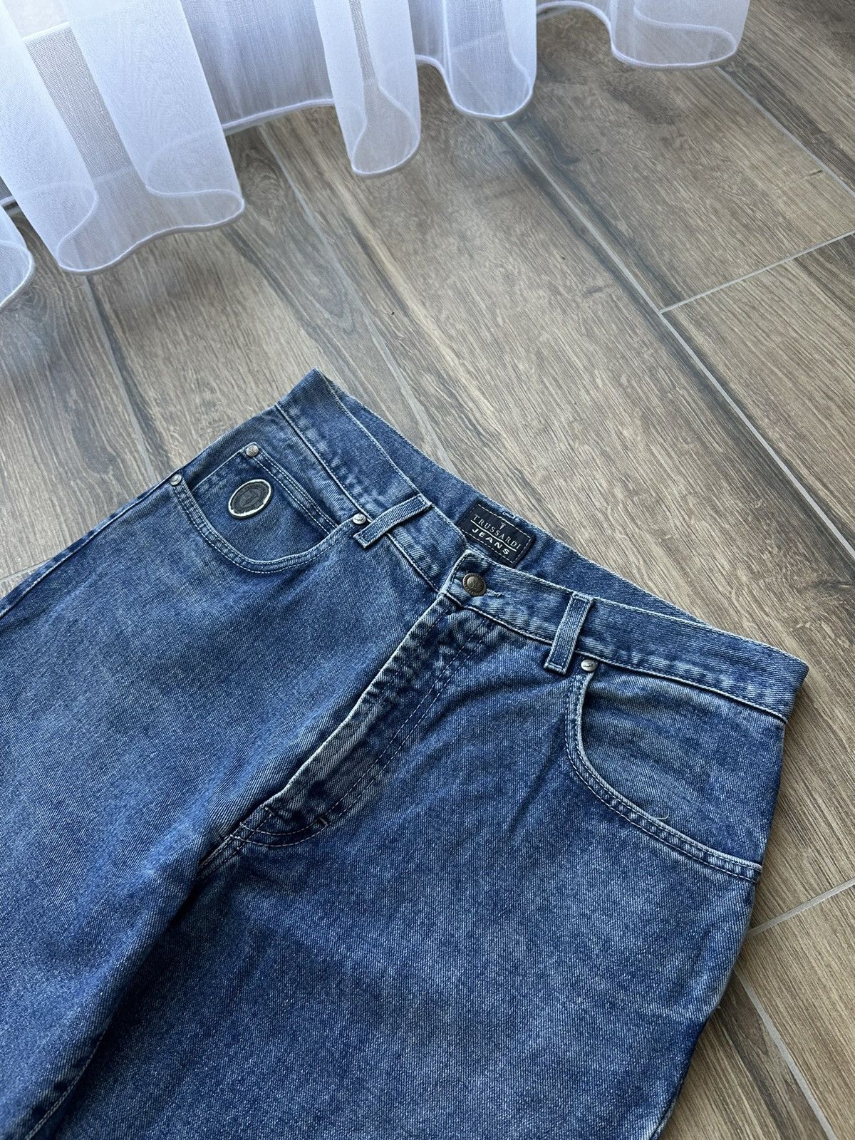 Trussardi × Vintage Vintage Trussardi baggy jeans mens y2k made in italy Size US 32 / EU 48 - 3 Thumbnail
