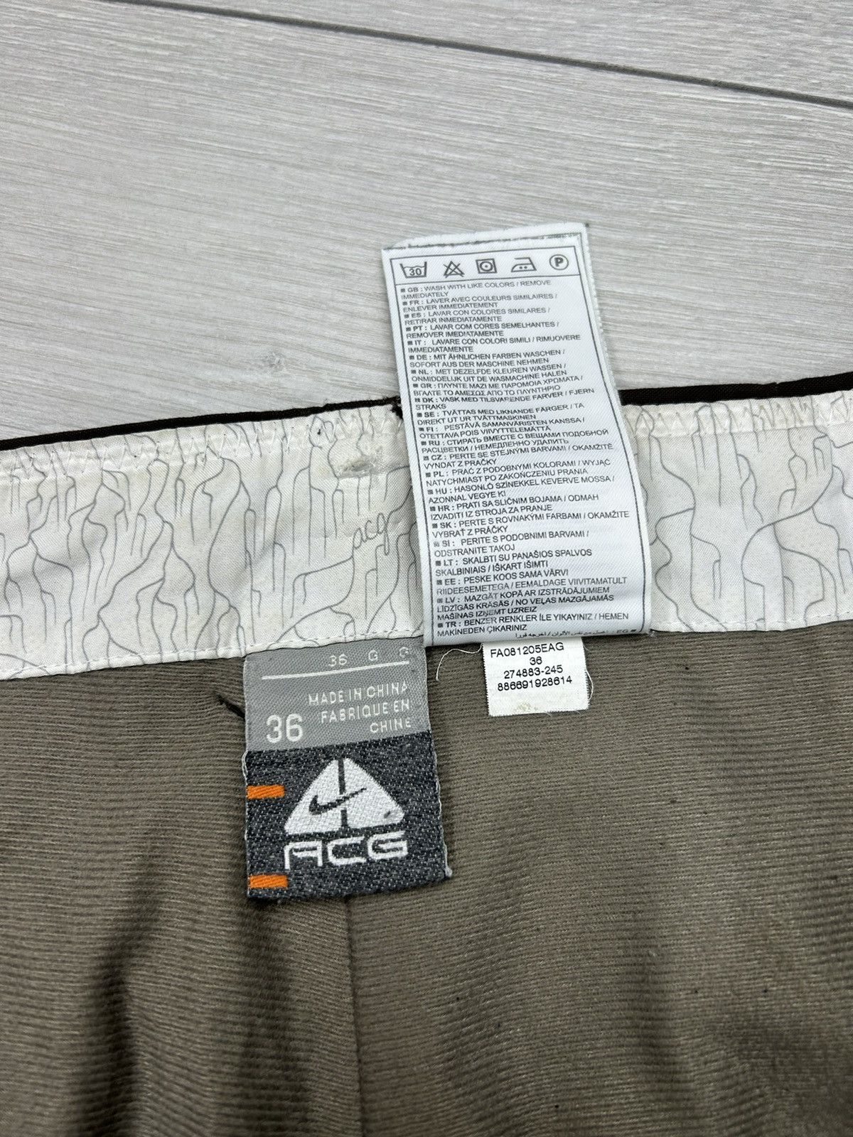Nike ACG × Vintage Nike ACG Vintage Warm Cargo Pant Brown Size 36 Size US 36 / EU 52 - 8 Thumbnail