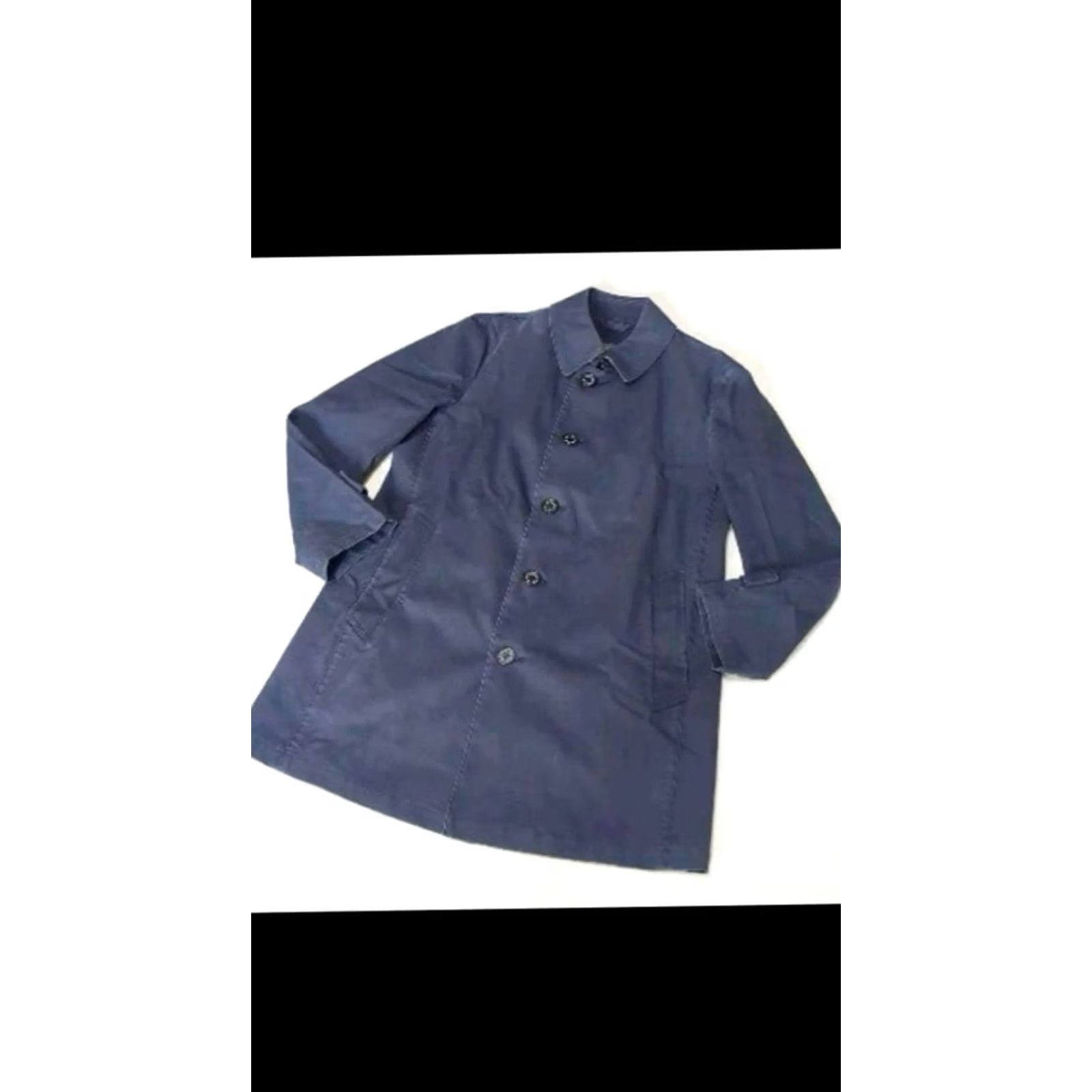 Mackintosh MACKINTOSH Balmacaan Coat with Liner Navy Long Rubberized Jacket Mens M Navy Plaid Pattern Vintage Size US M / EU 48-50 / 2 - 3 Thumbnail