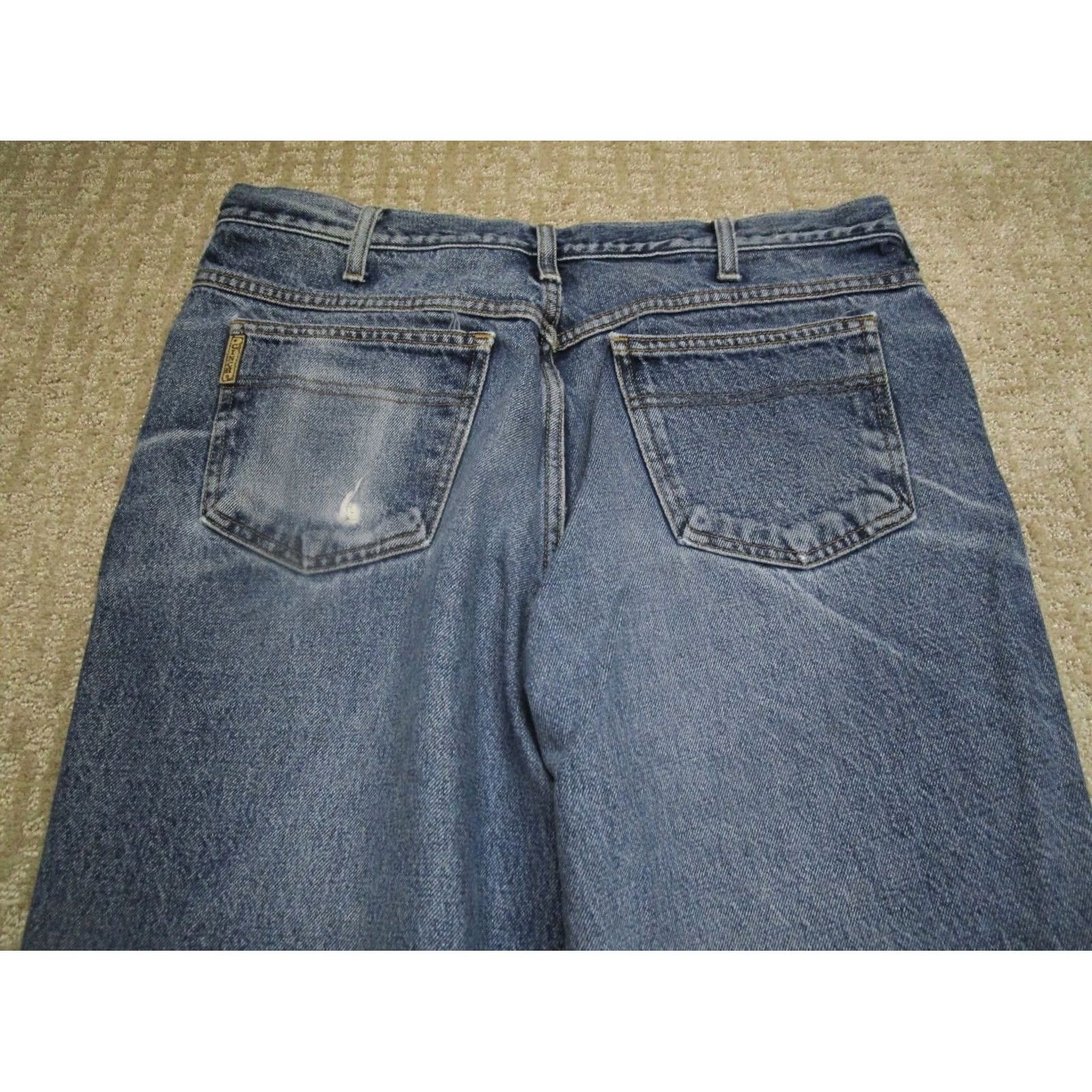 Denime Cinch Jeans Men 36x34 Blue Tapered Western Pants Dark Wash Denim Faded Rodeo Shirt Size US 36 / EU 52 - 4 Thumbnail