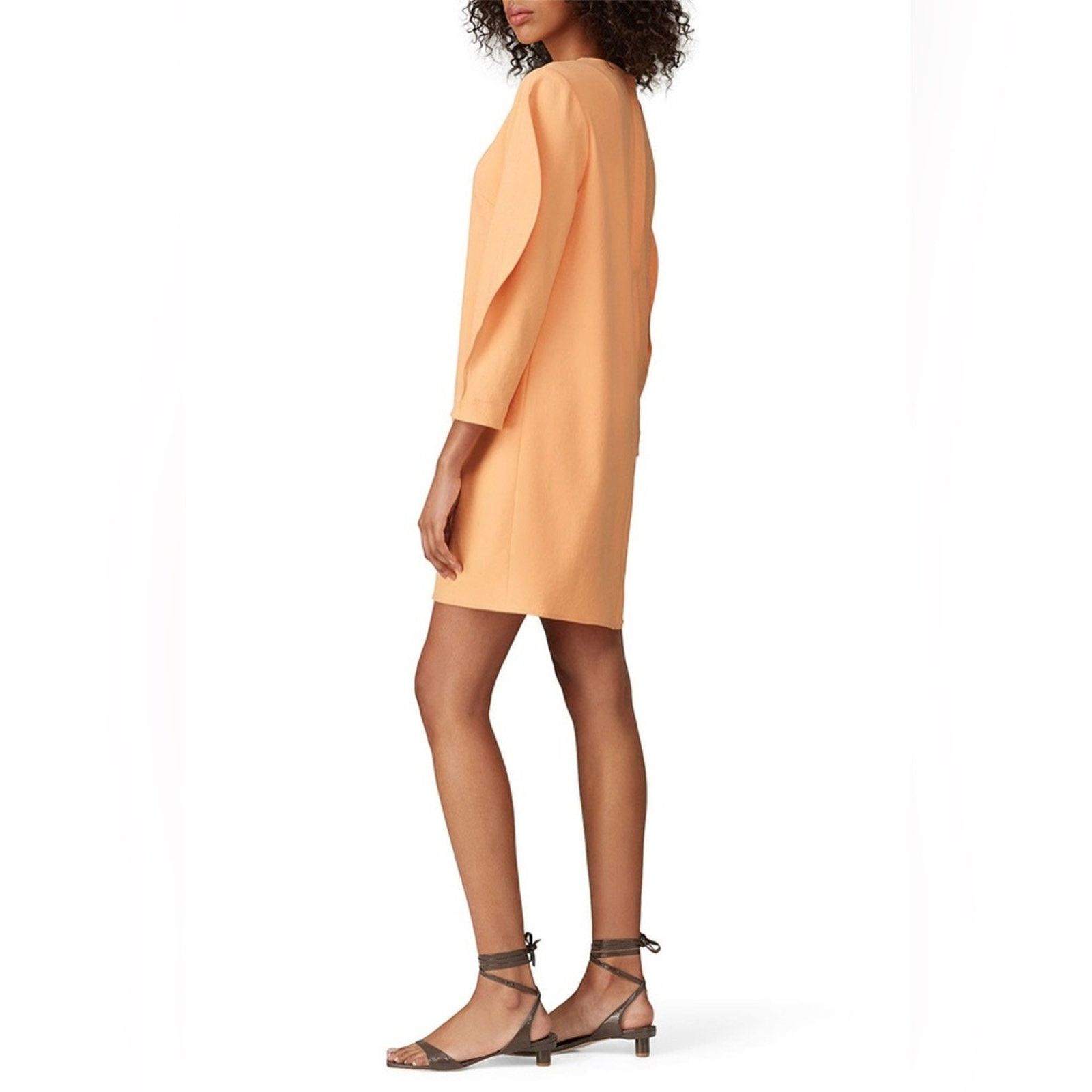 Tibi Tibi Size 6 Chalky Drape Origami Sleeve Melon Shift Dress Size M / US 6-8 / IT 42-44 - 3 Thumbnail