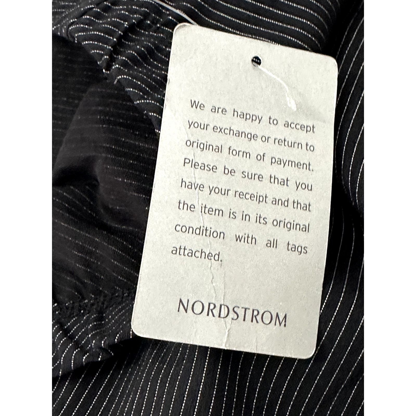 Other Forgotten Grace Skirt Pinstripe Side Slit Black Womens M NWT Size 28" / US 6 / IT 42 - 7 Thumbnail