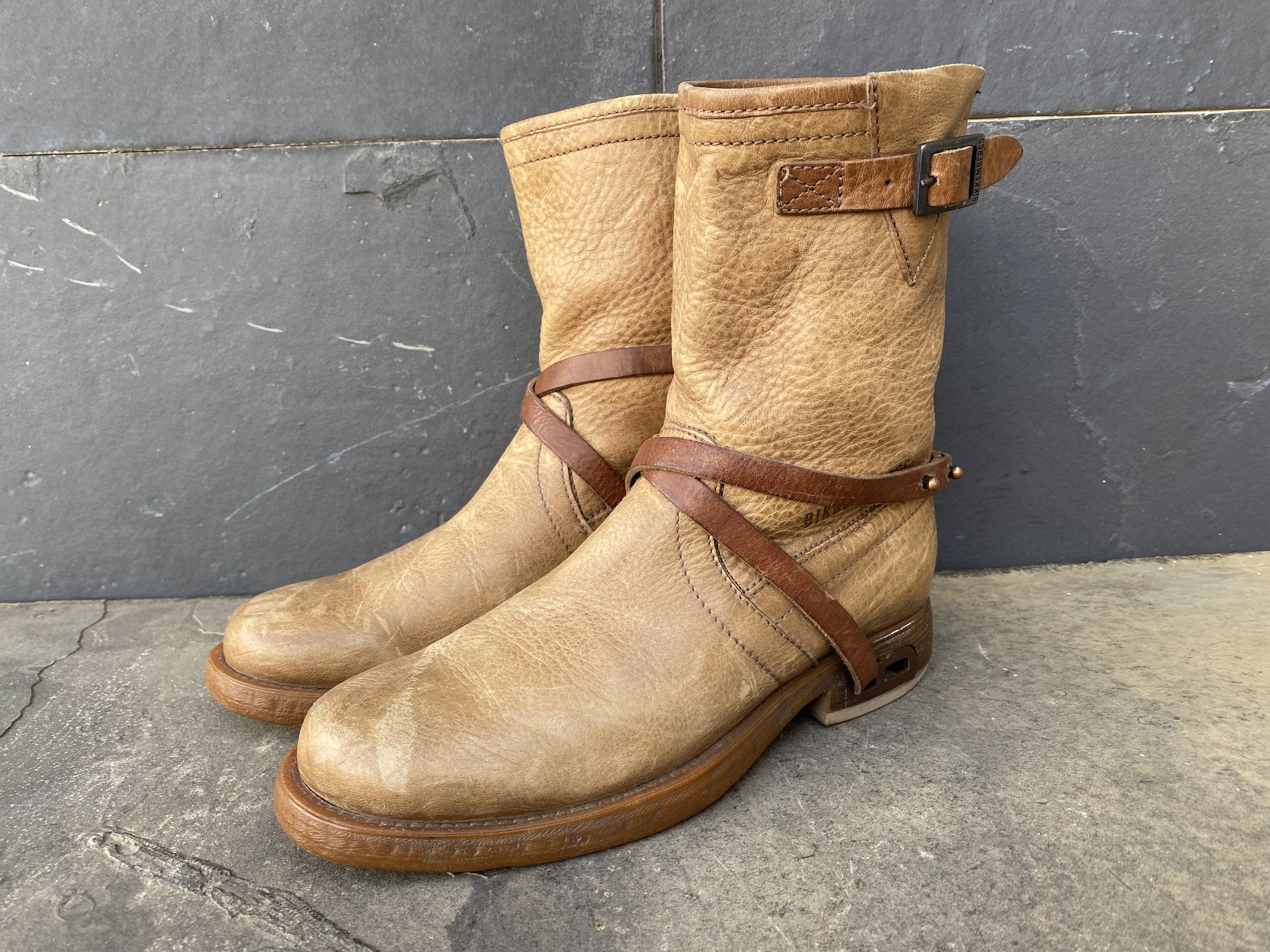 image of Beautiful Dirk Bikkembergs Lace Through Boot.engineer Biker in Tan, Women's (Size 7)