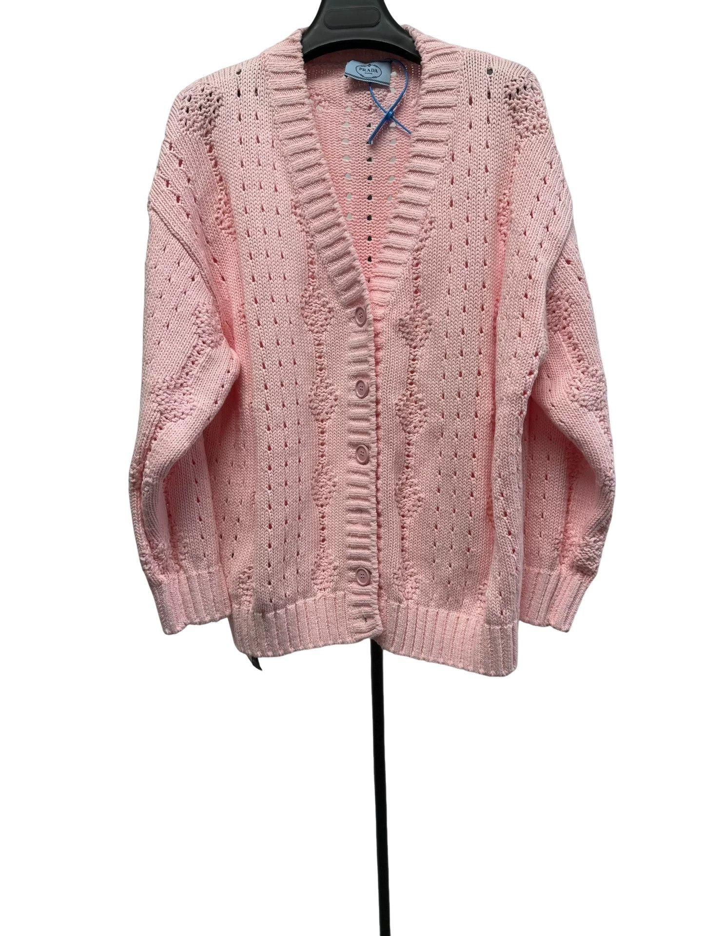 Prada Prada Pink Chunky Knit Cardigan IT 38 Size XS / US 0-2 / IT 36-38 - 1 Thumbnail