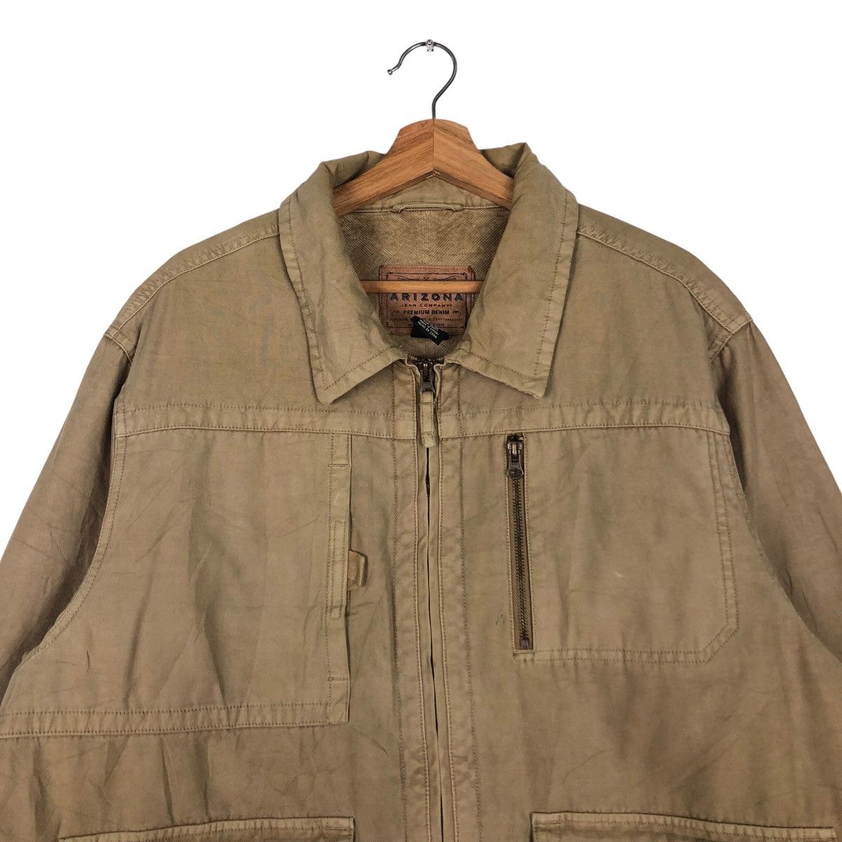 Japanese Brand 🔥Vintage Denim Biker Jacket Arizona Issey Miyake Japan Size US L / EU 52-54 / 3 - 3 Thumbnail