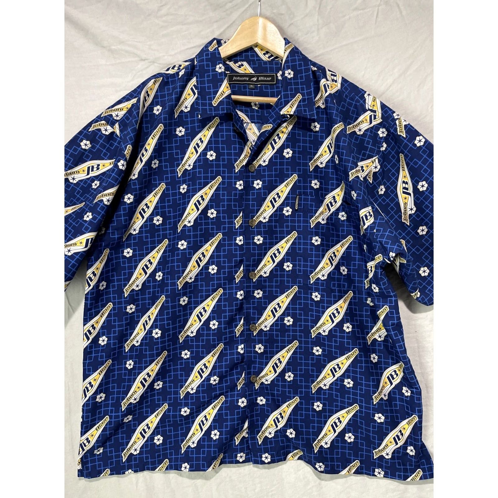 Vintage Johnny Blaze Shirt Mens XL Blue Hip Hop Retro Vintage Size US XL / EU 56 / 4 - 2 Thumbnail