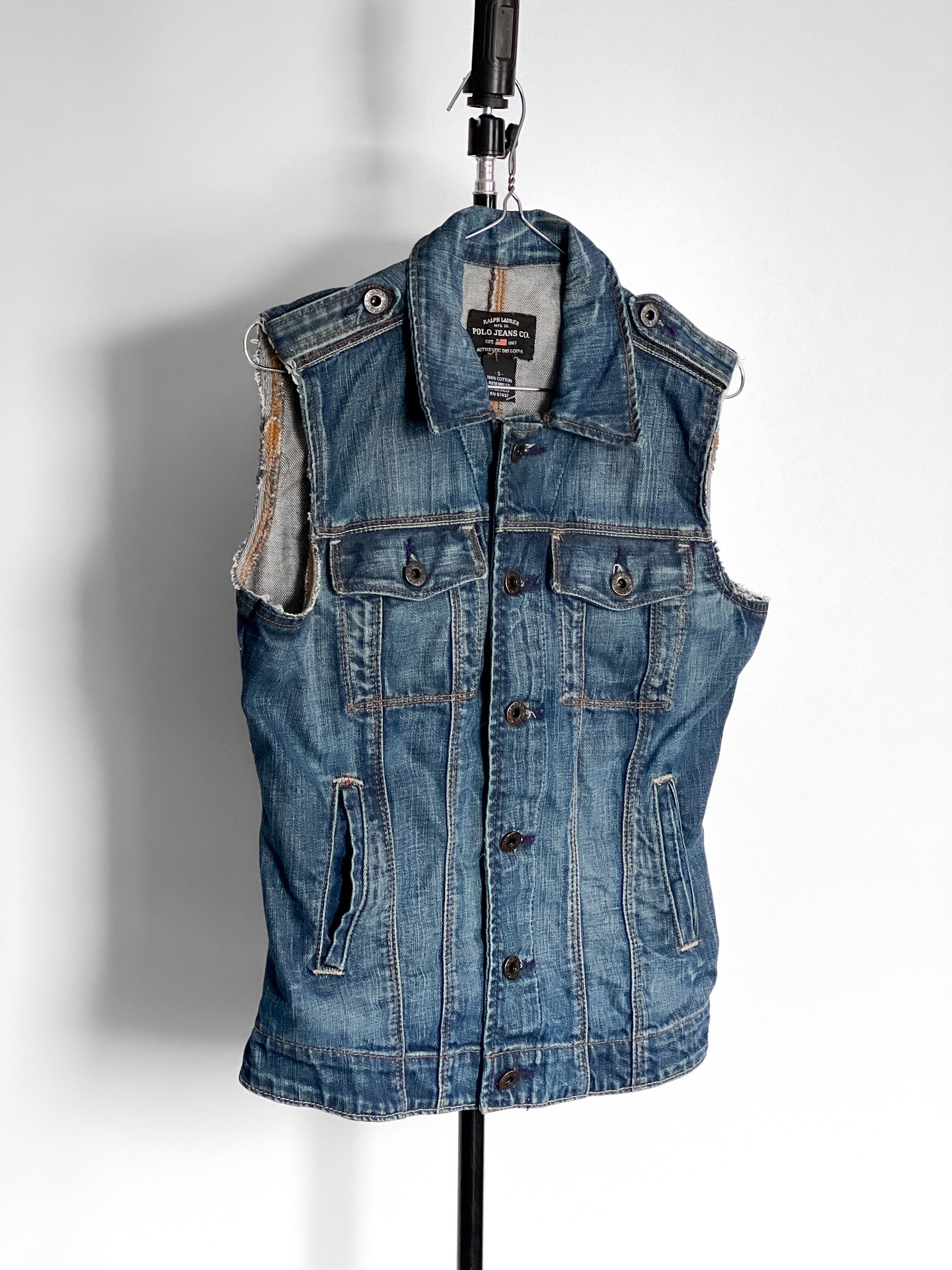 Polo Ralph Lauren Ralph Lauren Polo Jeans Co Vintage Women’s Denim Vest Size S / US 4 / IT 40 - 1 Thumbnail