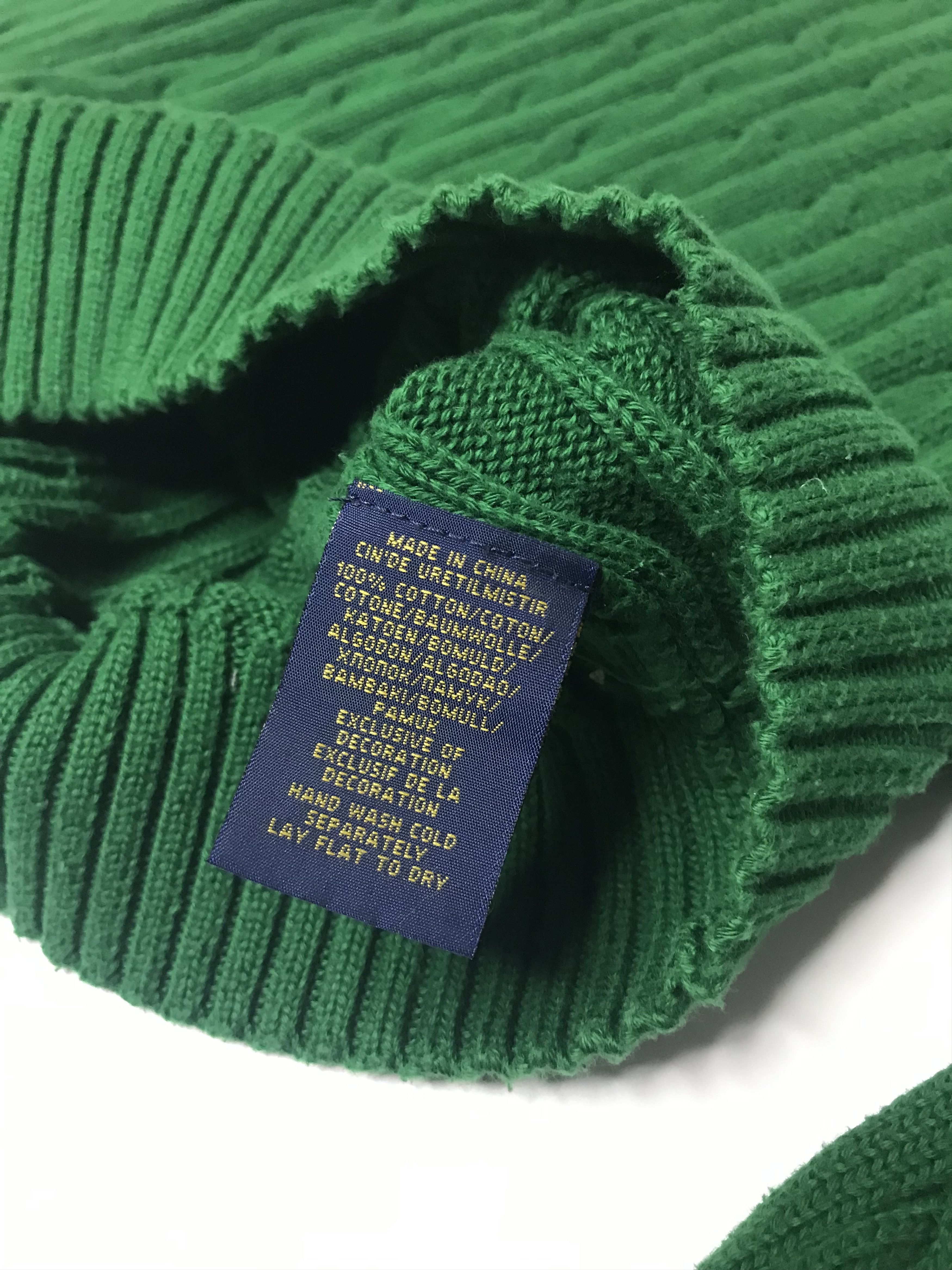 Polo Ralph Lauren Polo Ralph Lauren Womens Cable Knit Sweater Sz M Green Size M / US 6-8 / IT 42-44 - 7 Thumbnail