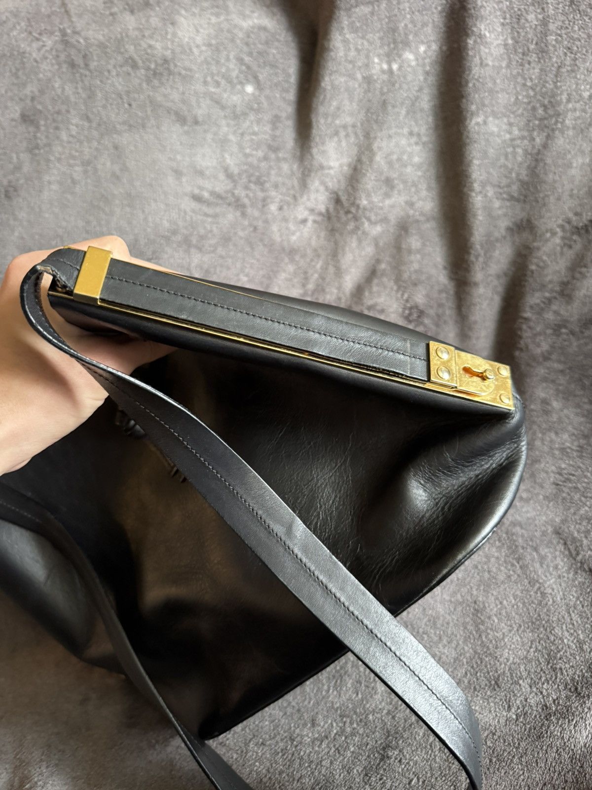 Leather × Sophie Hulme Sophie Hulme black leather bag regular Size ONE SIZE - 4 Thumbnail
