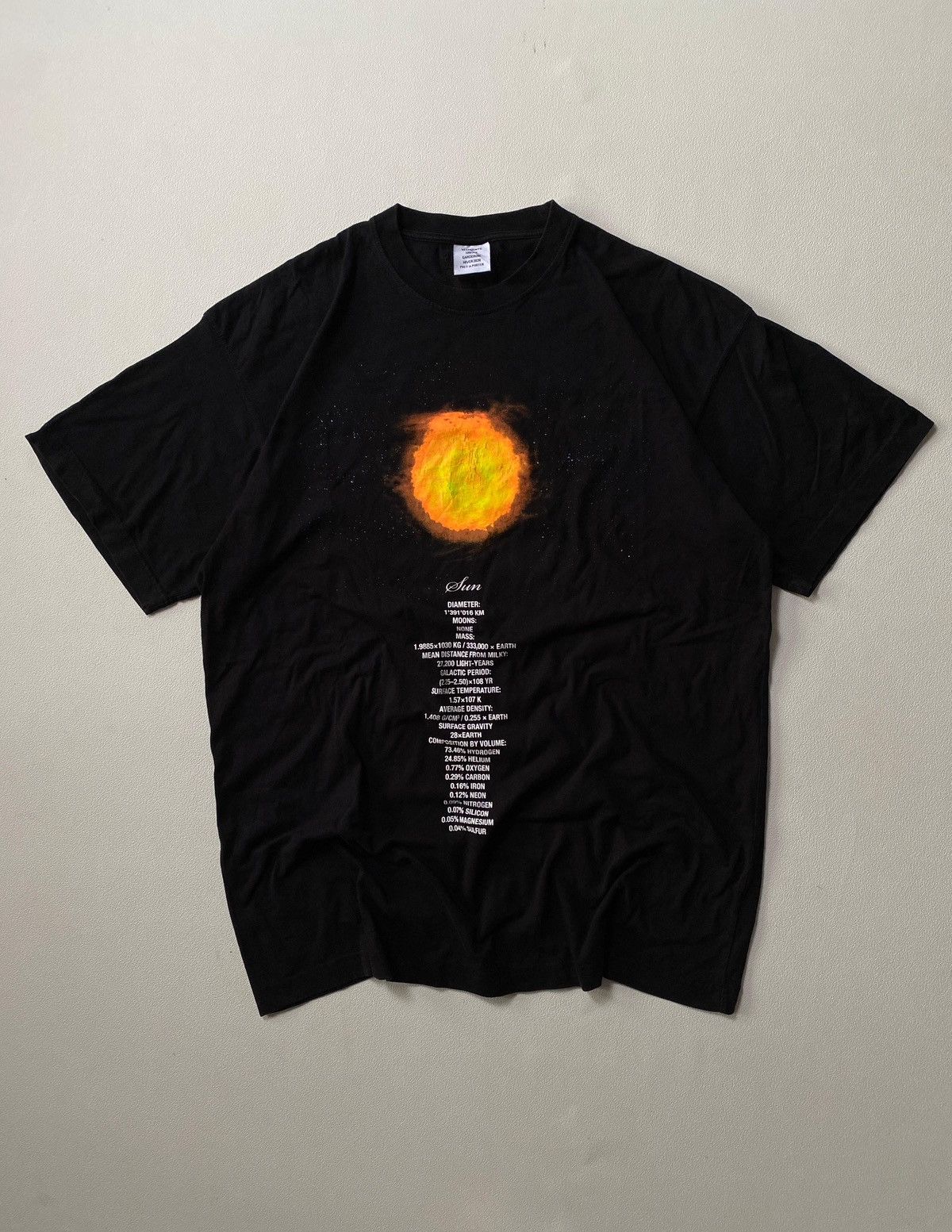 Vetements Black Moon Planet Number T-Shirt | Grailed