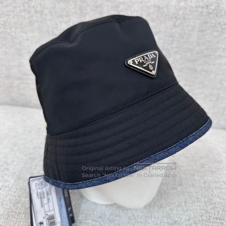 Prada Prada SizeS Triangle-marked fisherman's hat Size ONE SIZE - 2 Thumbnail