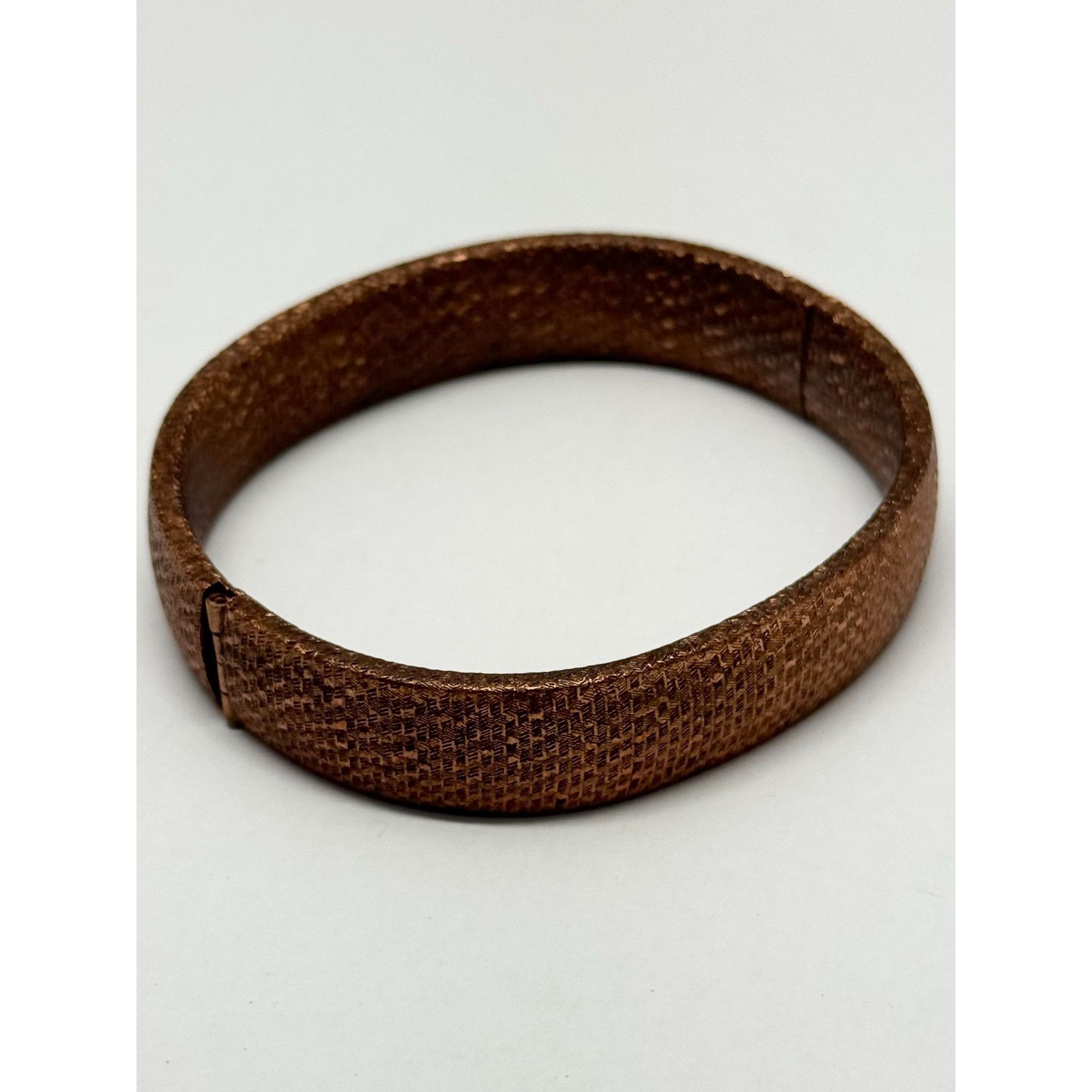 Vintage Vintage textured copper bangle bracelet Size ONE SIZE - 4 Thumbnail