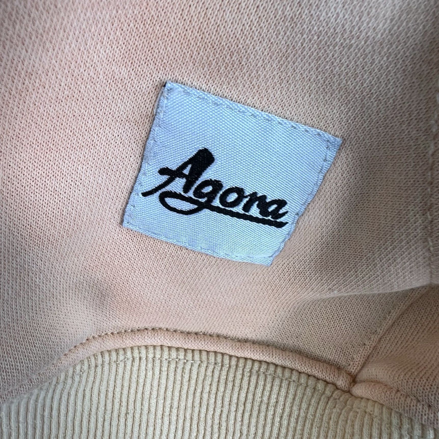 Agora Agora Hooded Sweatshirt Size L Peach Womens Size L / US 10 / IT 46 - 2 Thumbnail