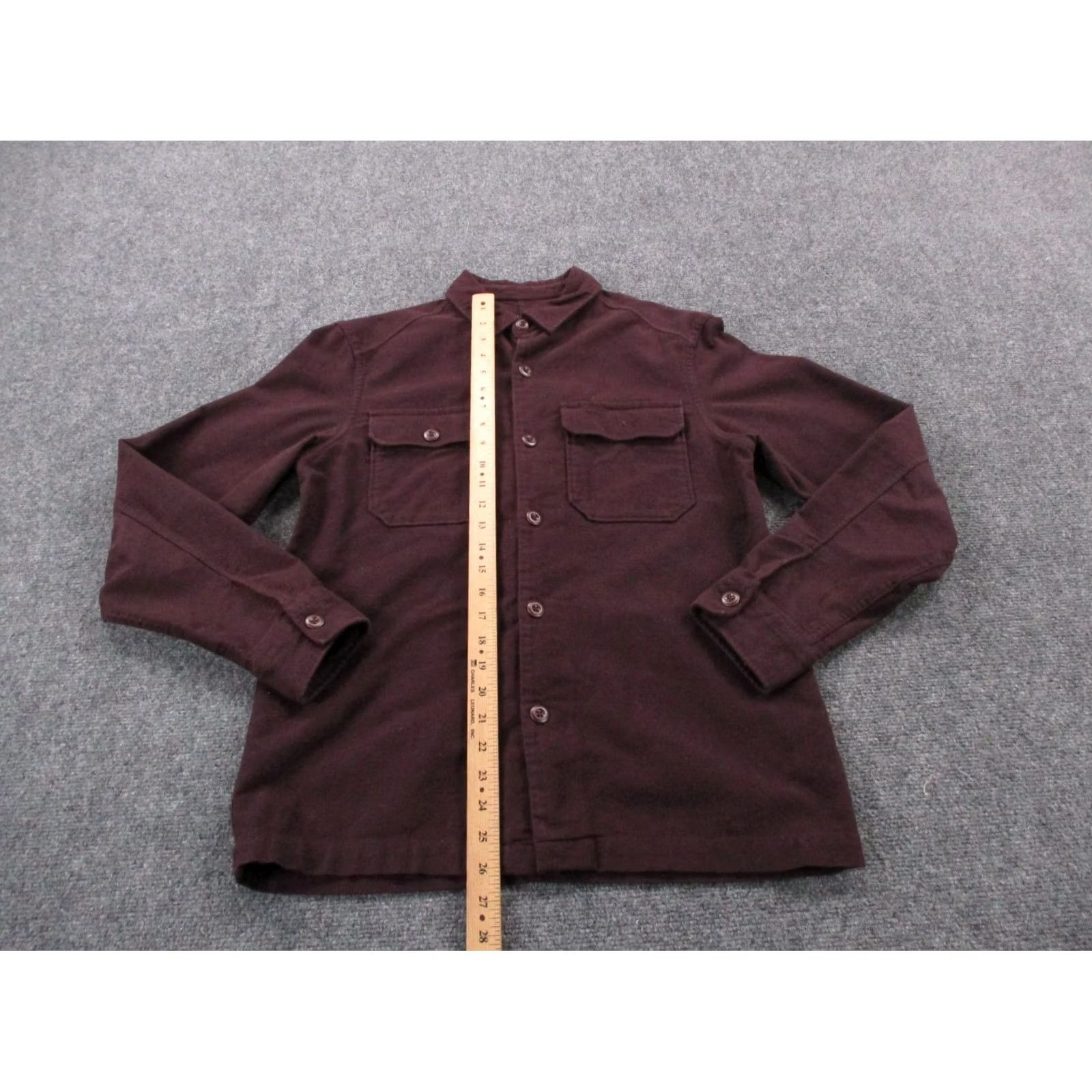 Allsaints AllSaints Shirt Mens S Red Humboldt Shacket Overshirt Button-Up Knit Casual Work Light Pockets Front-Button Down Mens Size US S / EU 44-46 / 1 - 3 Thumbnail