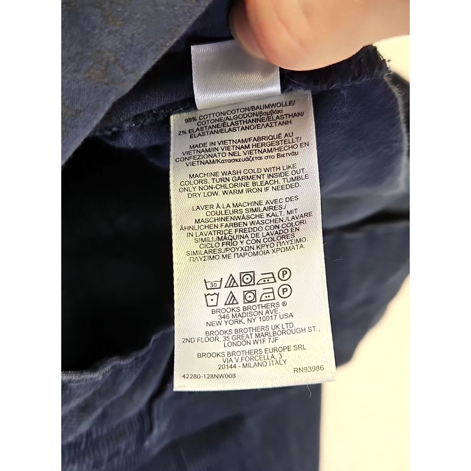 Brooks Brothers Brooks Brothers Corduroy Jeans Slim 36x32 Men Navy Blue 5-Pocket Stretch Solid Jeans Shirt Style 90s Preppy Mens Size US 36 / EU 52 - 4 Thumbnail