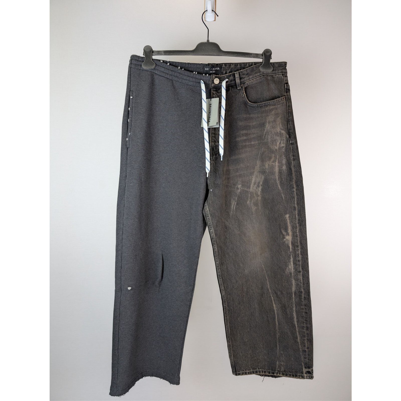 Balenciaga o1rshd1 Hybrid Baggy Pants in Dirty Bath Water Size US 34 / EU 50 - 9 Thumbnail