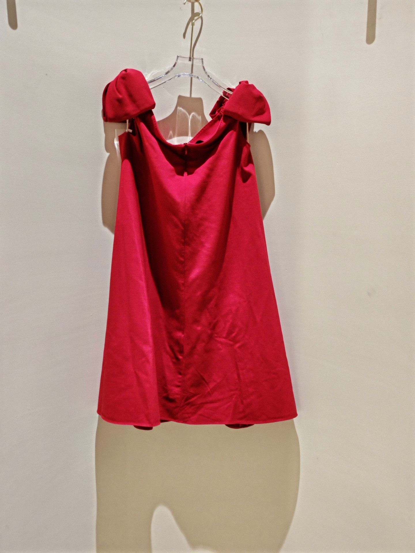 Valentino Valentino Red Shoulder 3D Bow A-Line Dress Size S / US 4 / IT 40 - 1 Thumbnail