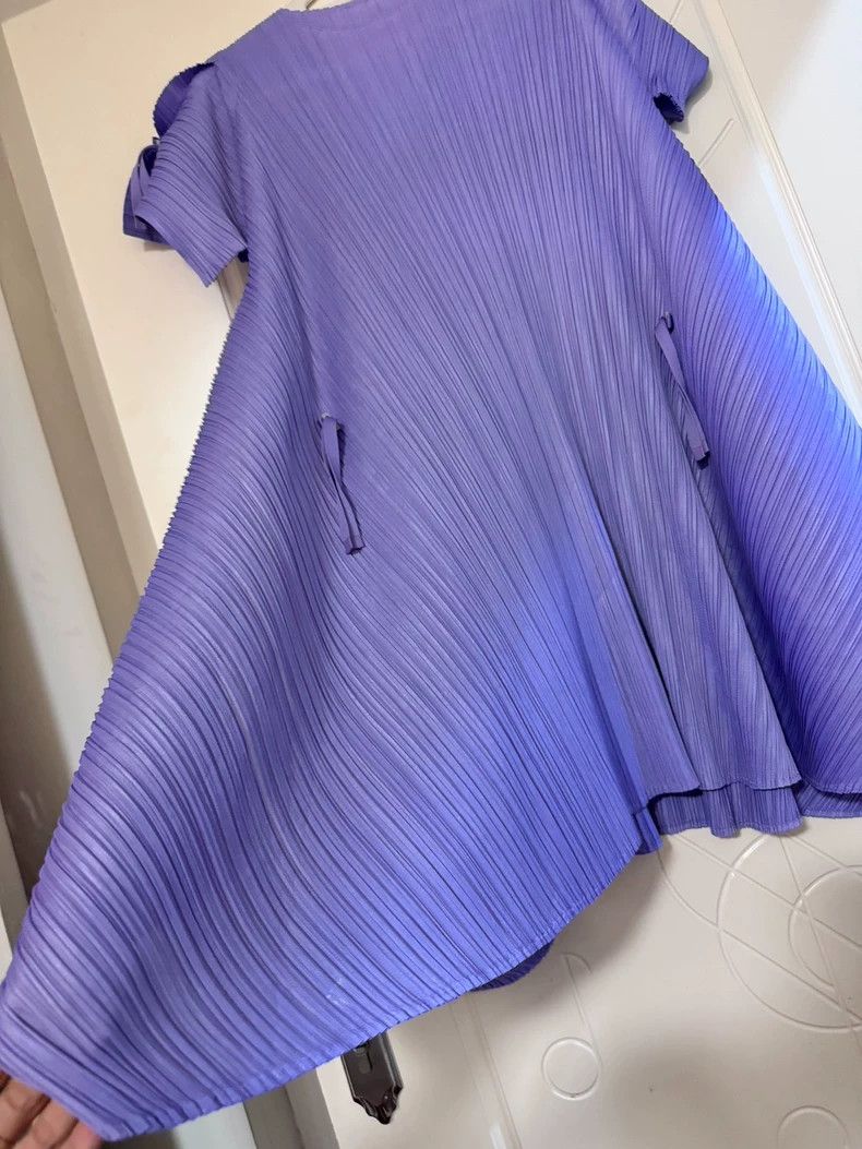 Issey Miyake Issey Miyake Purple pleated skirt Size L / US 10 / IT 46 - 3 Thumbnail
