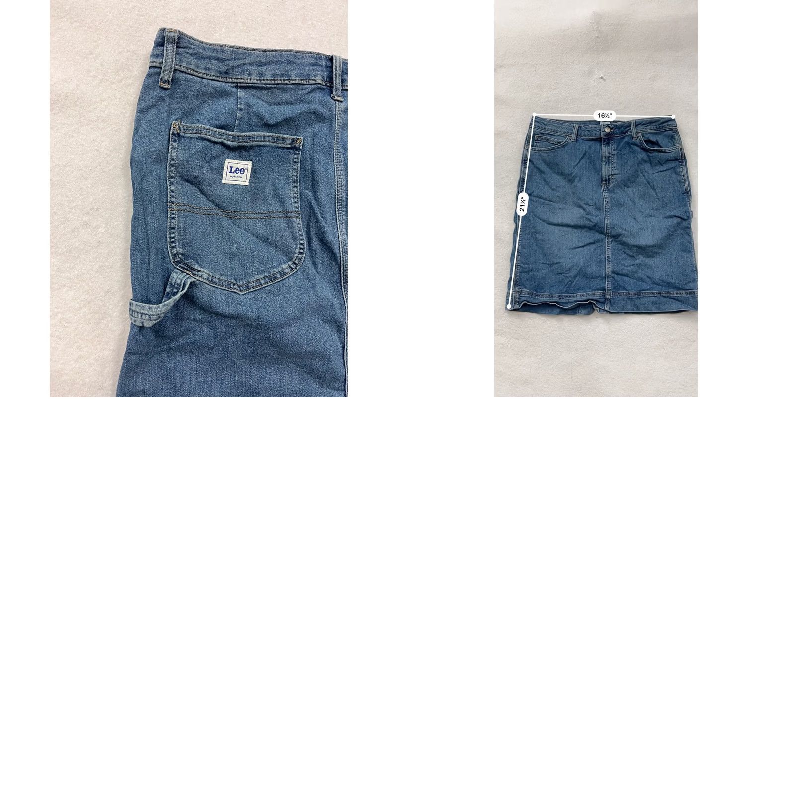 Lee Vintage Lee Denim Skirt 16M Cotton Blend Blue #8359 Size 38" / US 16 / IT 52 - 8 Thumbnail
