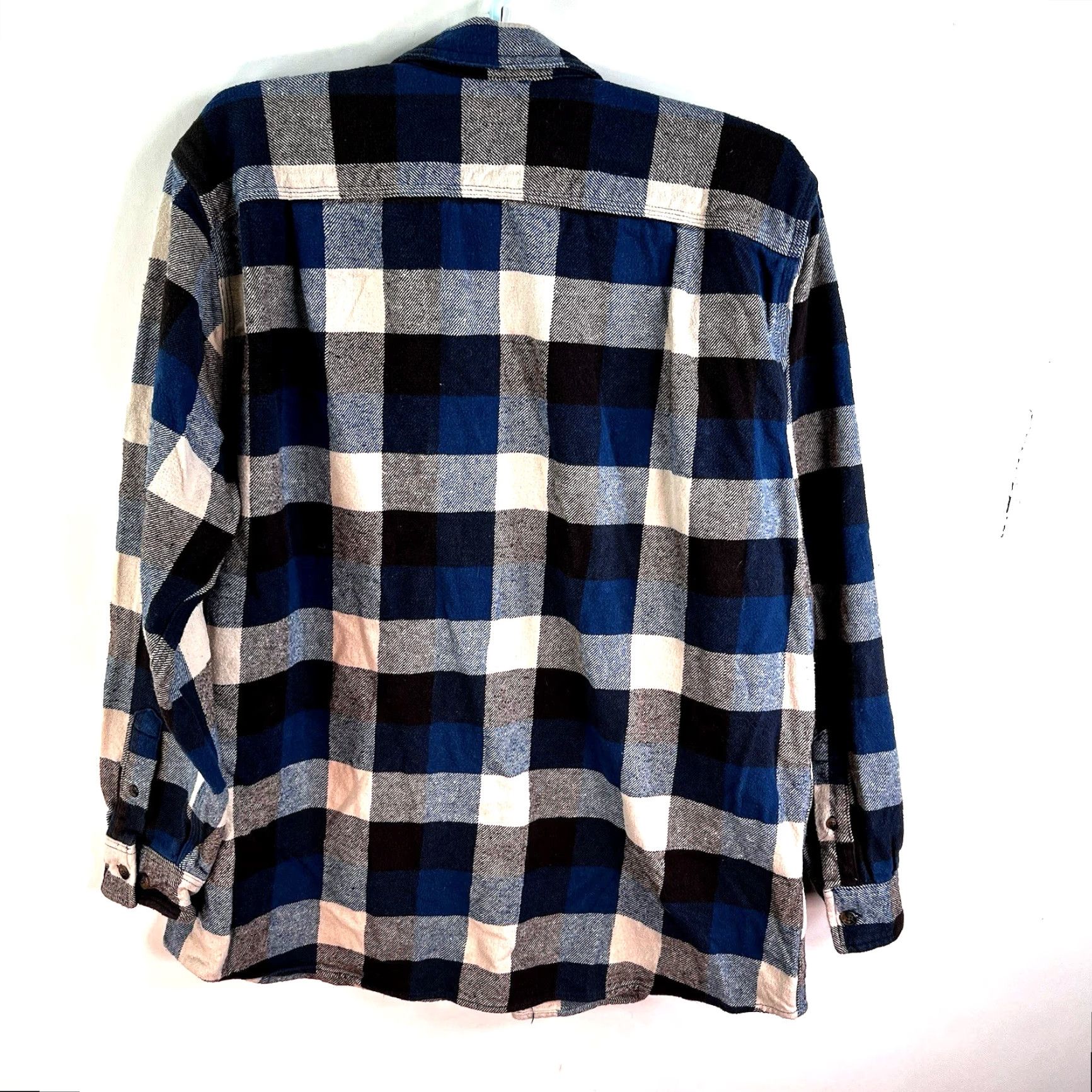 Vintage C.E. Schmidt Workwear Heavyweight Flannel Button-Up Shirt XLT Blue Plaid Mens Size US XL / EU 56 / 4 - 7 Thumbnail