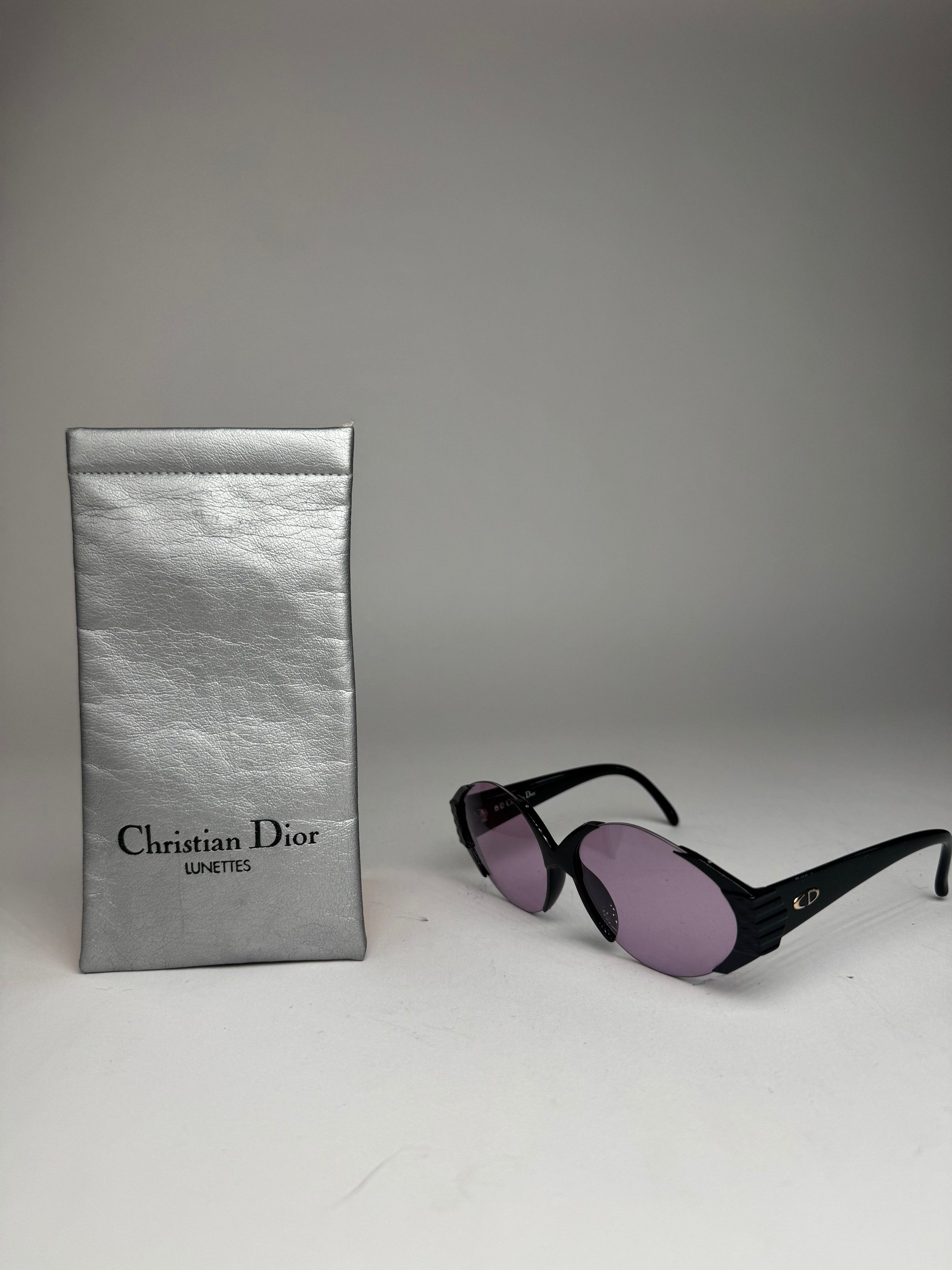 Dior Vintage Sunglasses Black Purple Size ONE SIZE - 1 Thumbnail