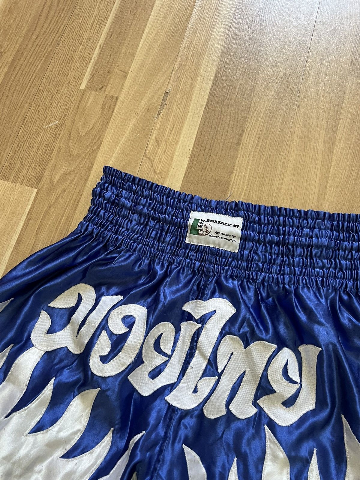 Other × Vintage Vintage Muay Thai boxing shorts blue m size Size US 32 / EU 48 - 4 Thumbnail