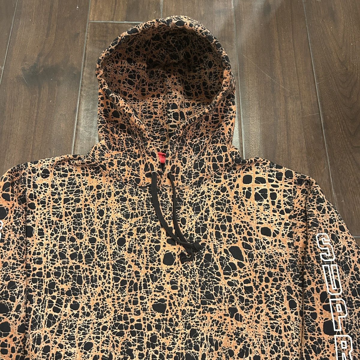 Supreme Supreme SS19 Orange Marble Hoodie Size M Size US M / EU 48-50 / 2 - 4 Thumbnail