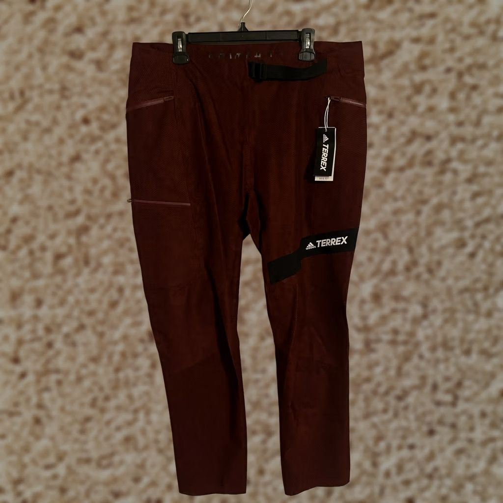 Adidas Adidas Terrex Techrock RAIN.RDY Primeknit Red Pants Women's XL Tall Activewear Size 40" / US 18 - 1 Thumbnail