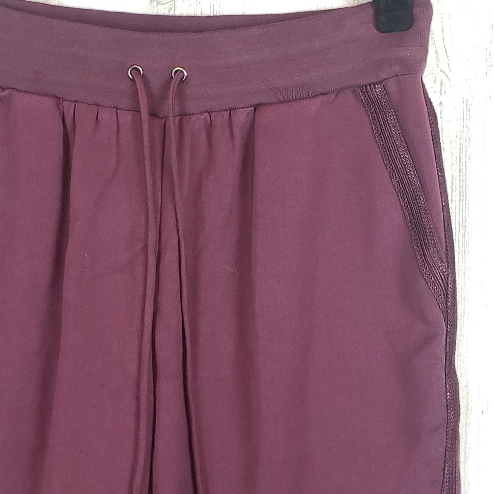 Other NWT Color Block Burgundy Purple Stretchy Lounge Pants 4 Size 27" / US 4 / IT 40 - 4 Thumbnail