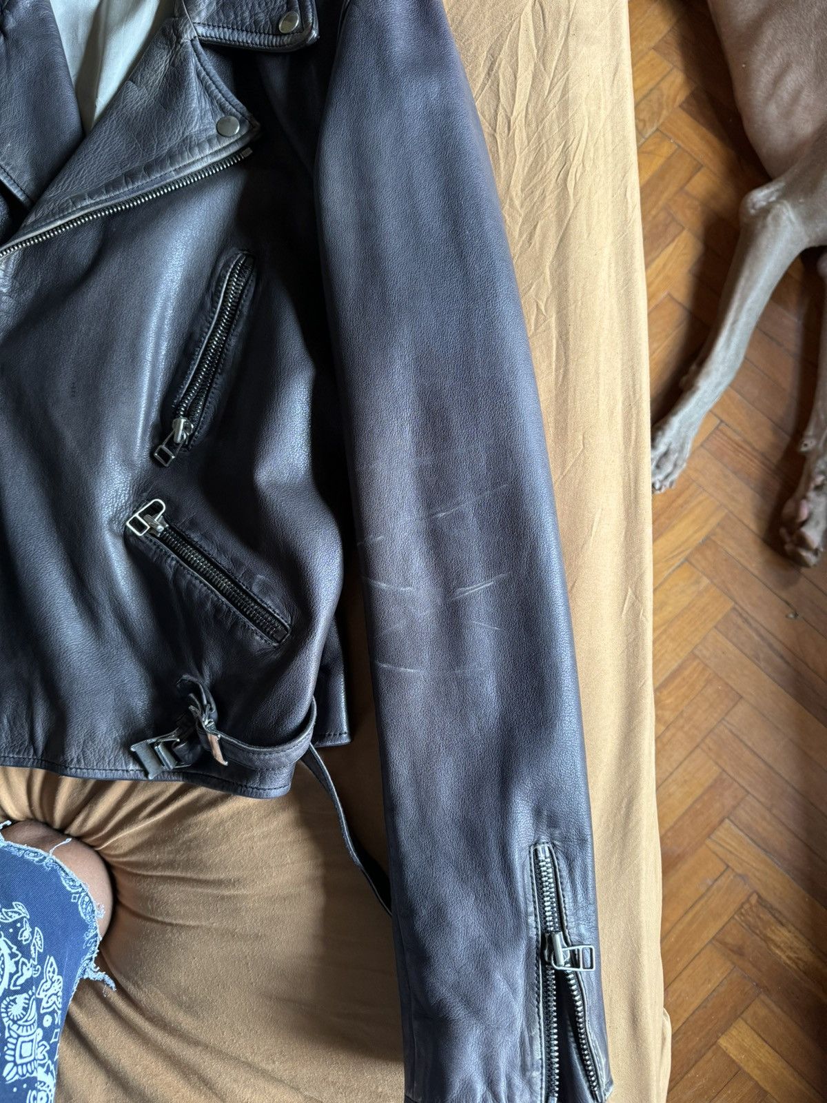 Faith Connexion Black Distressed leather Jacket Size US L / EU 52-54 / 3 - 11 Thumbnail