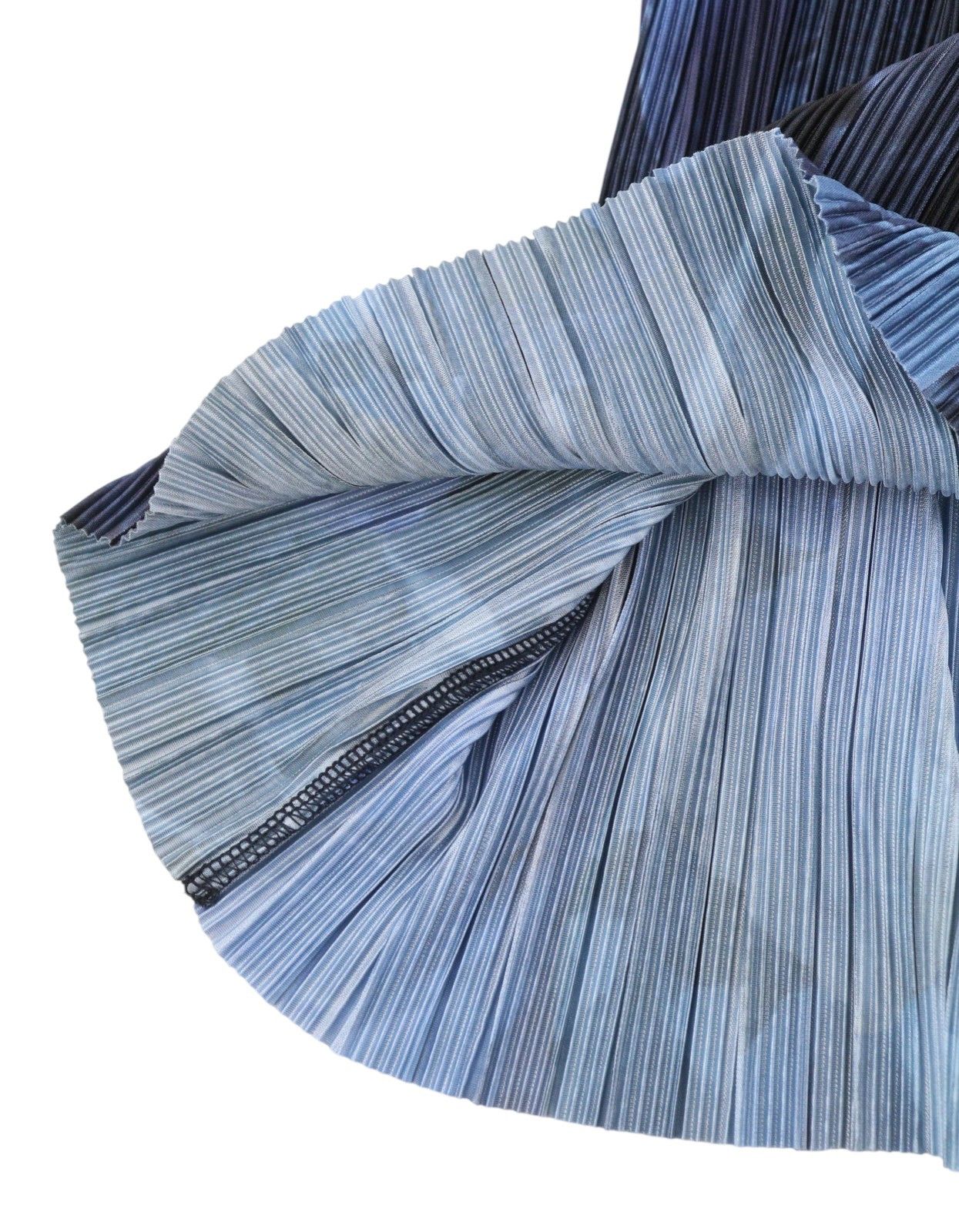 MAX&Co. XS Blue Patterned Textured Belted Short Sleeve Dress 88799 Size XS / US 0-2 / IT 36-38 - 6 Thumbnail