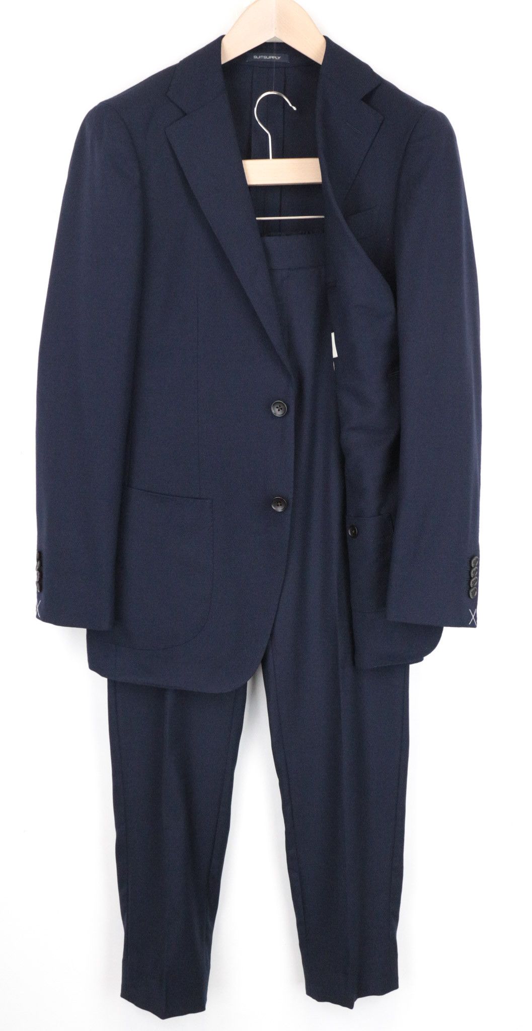image of Suitsupply Havana Patch Uk36R Slim Unlined Wool Stretch Blue 68288, Men's