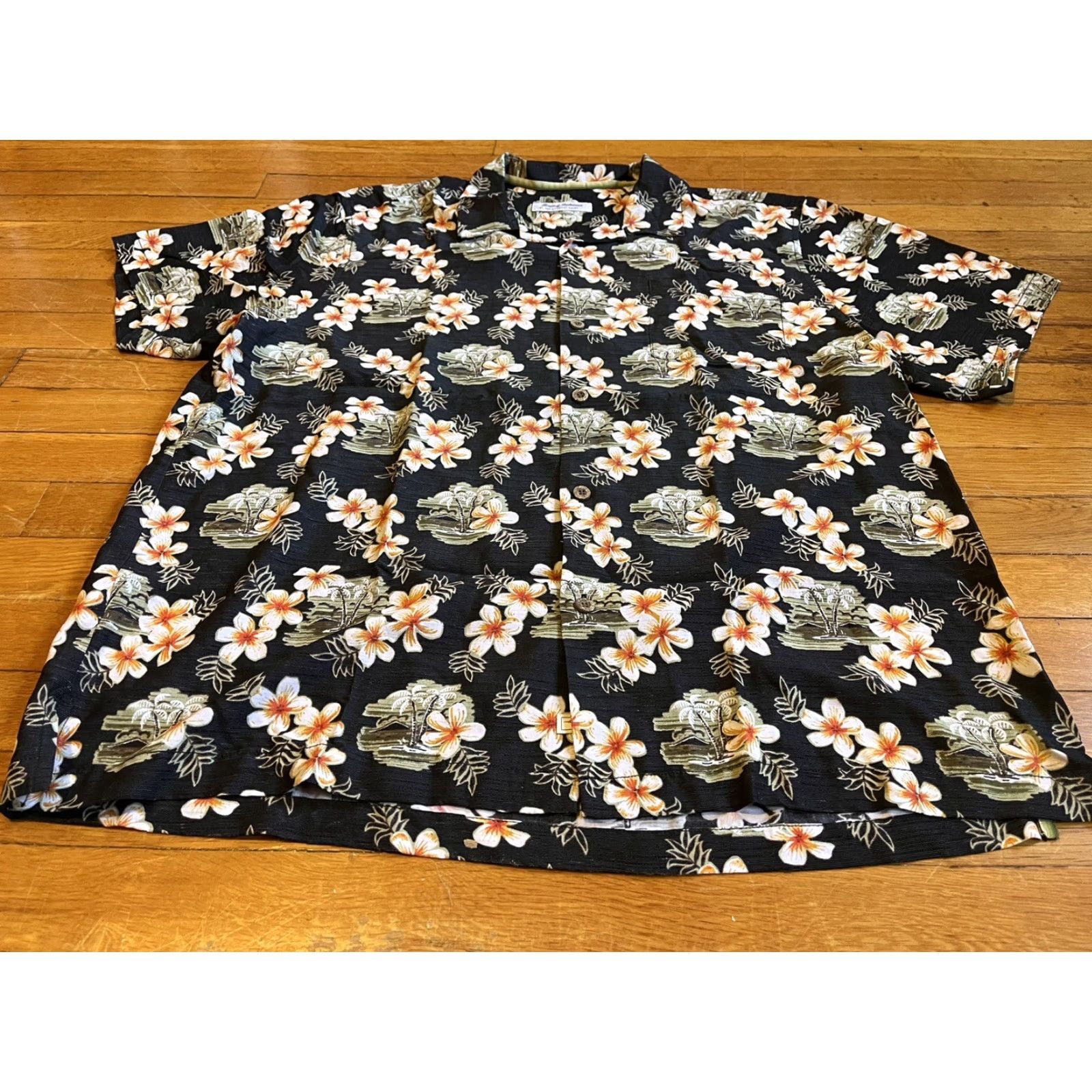 Tommy Bahama Tommy Bahama Coconut Point Shirt Men’s Extra Large Black Floral Size US XL / EU 56 / 4 - 2 Thumbnail