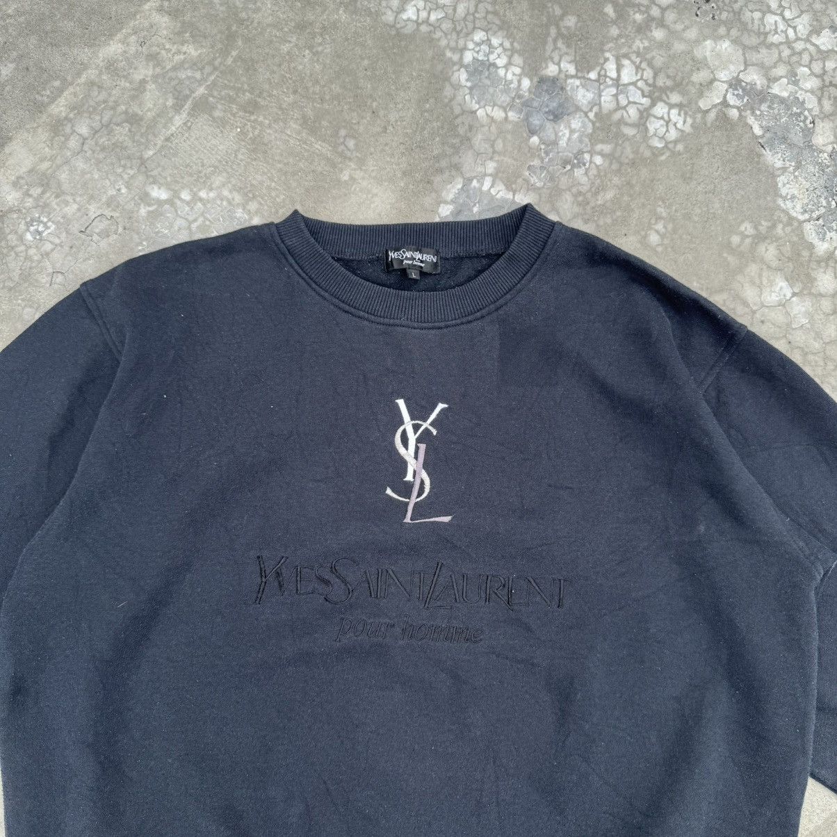 Yves Saint Laurent Vintage Yves Saint Laurent Pour Homme Sweatshirt Boxy Size US L / EU 52-54 / 3 - 5 Thumbnail