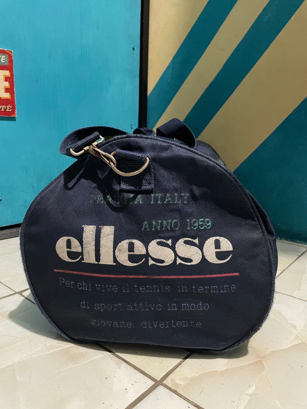 Ellesse × Vintage Duffle bag Ellesse Vintage biglogo Navy Size ONE SIZE - 4 Thumbnail