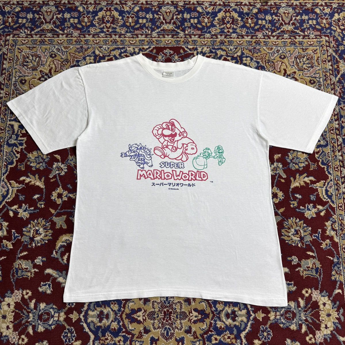 Playstation Vintage 90s Super Mario World Nintendo promo video game tee Size US L / EU 52-54 / 3 - 2 Thumbnail