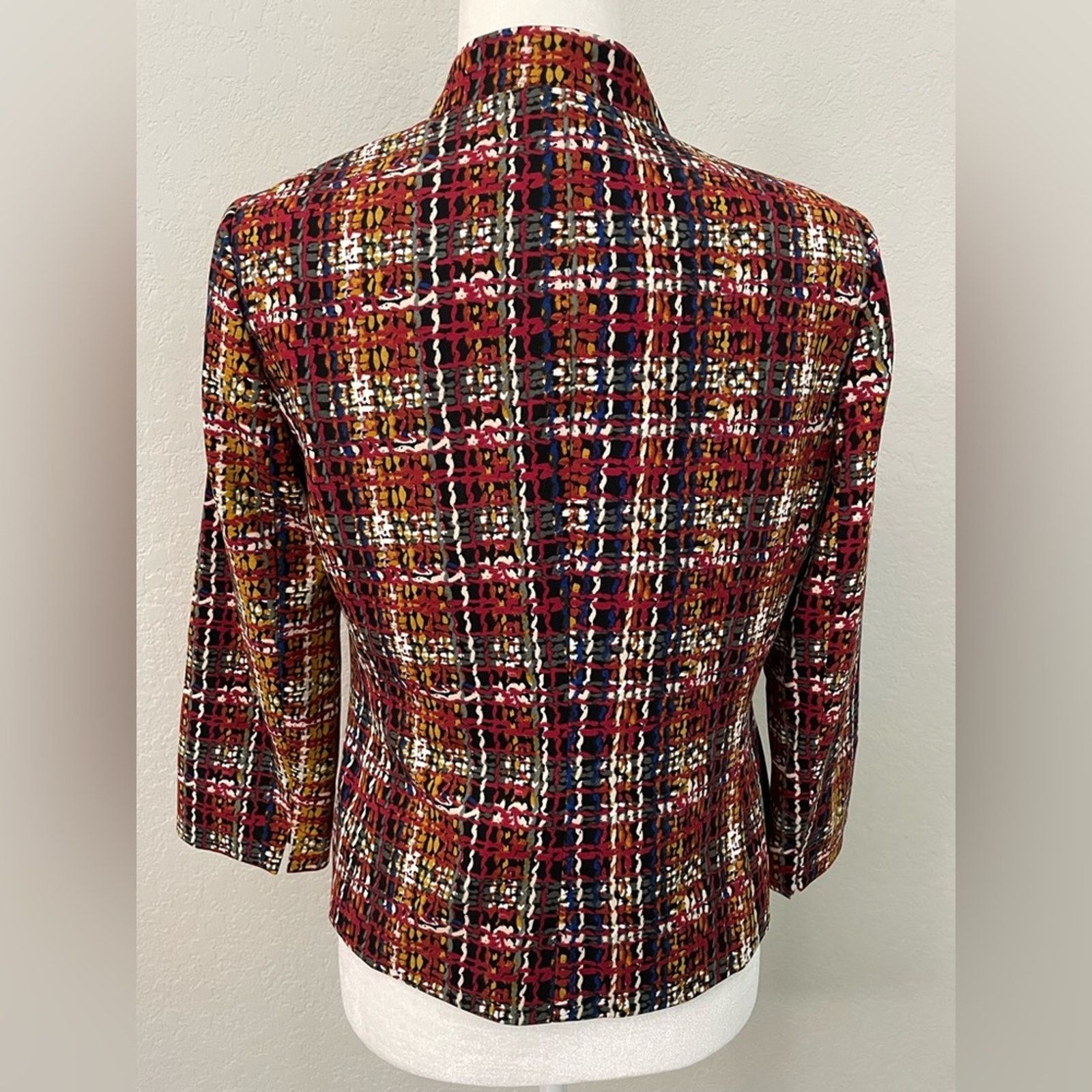 Evan Picone Black Label Evan-Picone Multicolor Plaid Jacket - size 4 Size S / US 4 / IT 40 - 2 Thumbnail