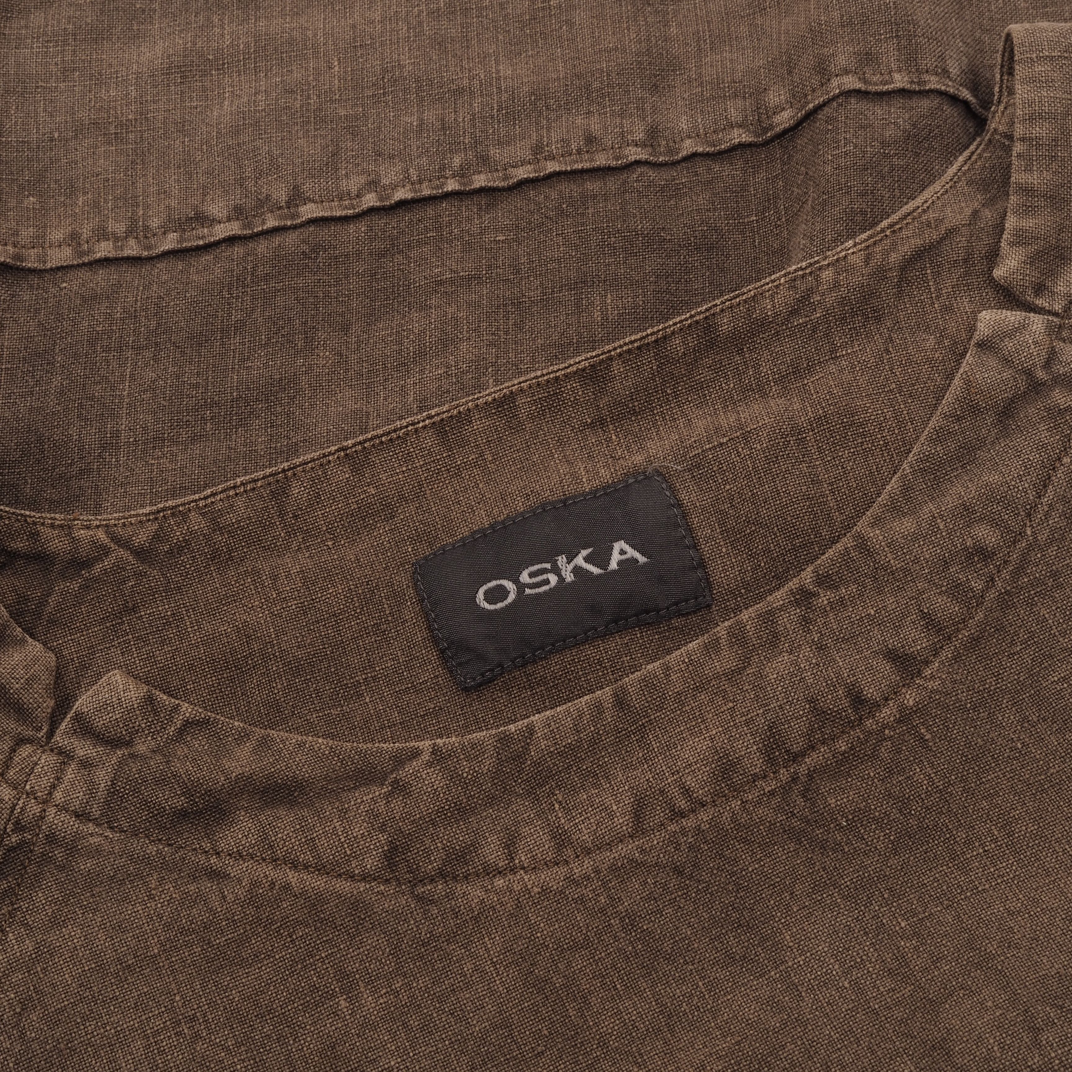 Annette Gortz × Other × Rundholz OSKA Beige Brown Linen 3/4 Sleeve Boho Blouse Top Size L / US 10 / IT 46 - 5 Thumbnail