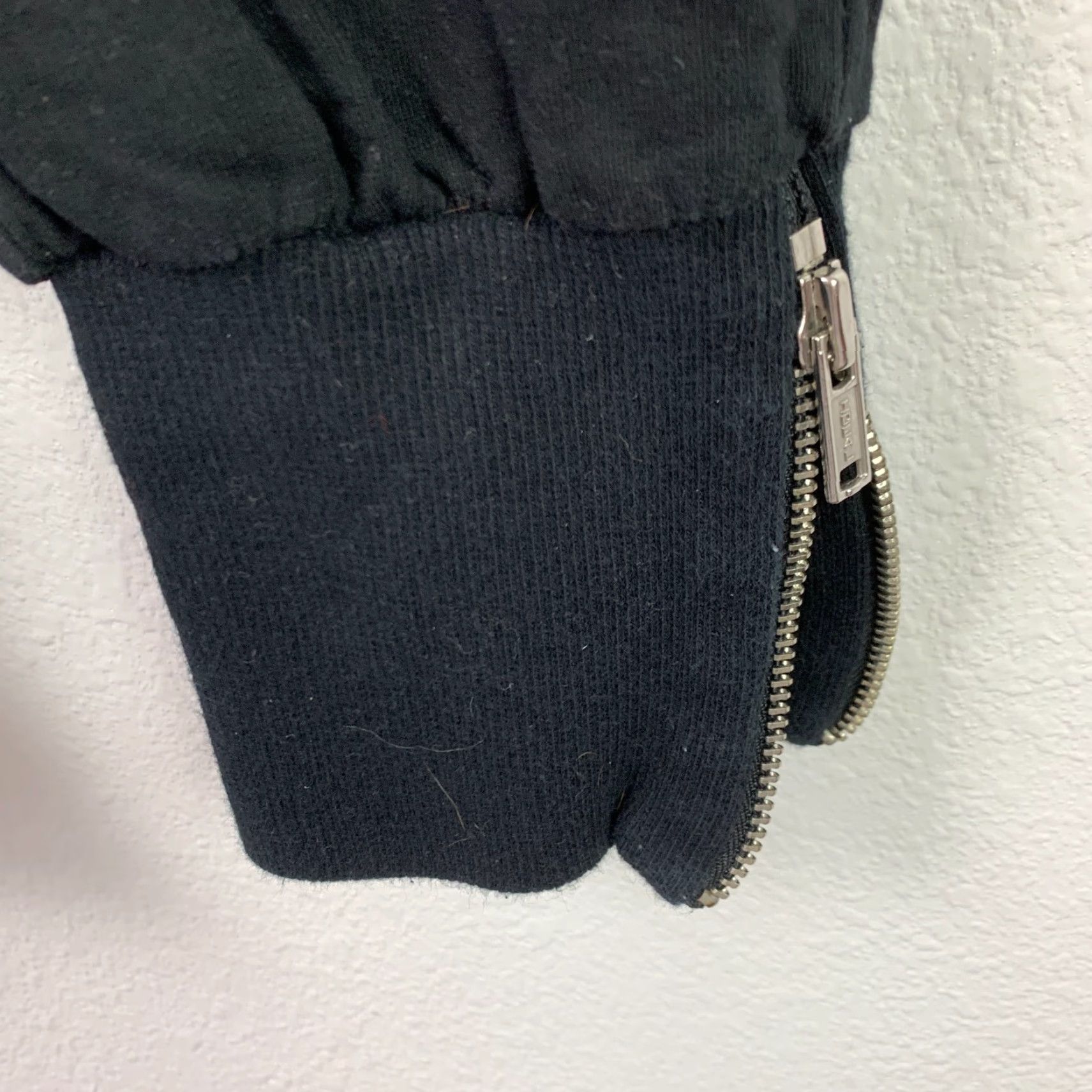 HARE Allen B Allen Schwartz Black Zipper Harem Jogger Pants L Womens Leggings Athletic Skinny Inseam 28 Autumn Winter Spring Fall Sports Athleisure Size 36" / US 14 / IT 50 - 3 Thumbnail