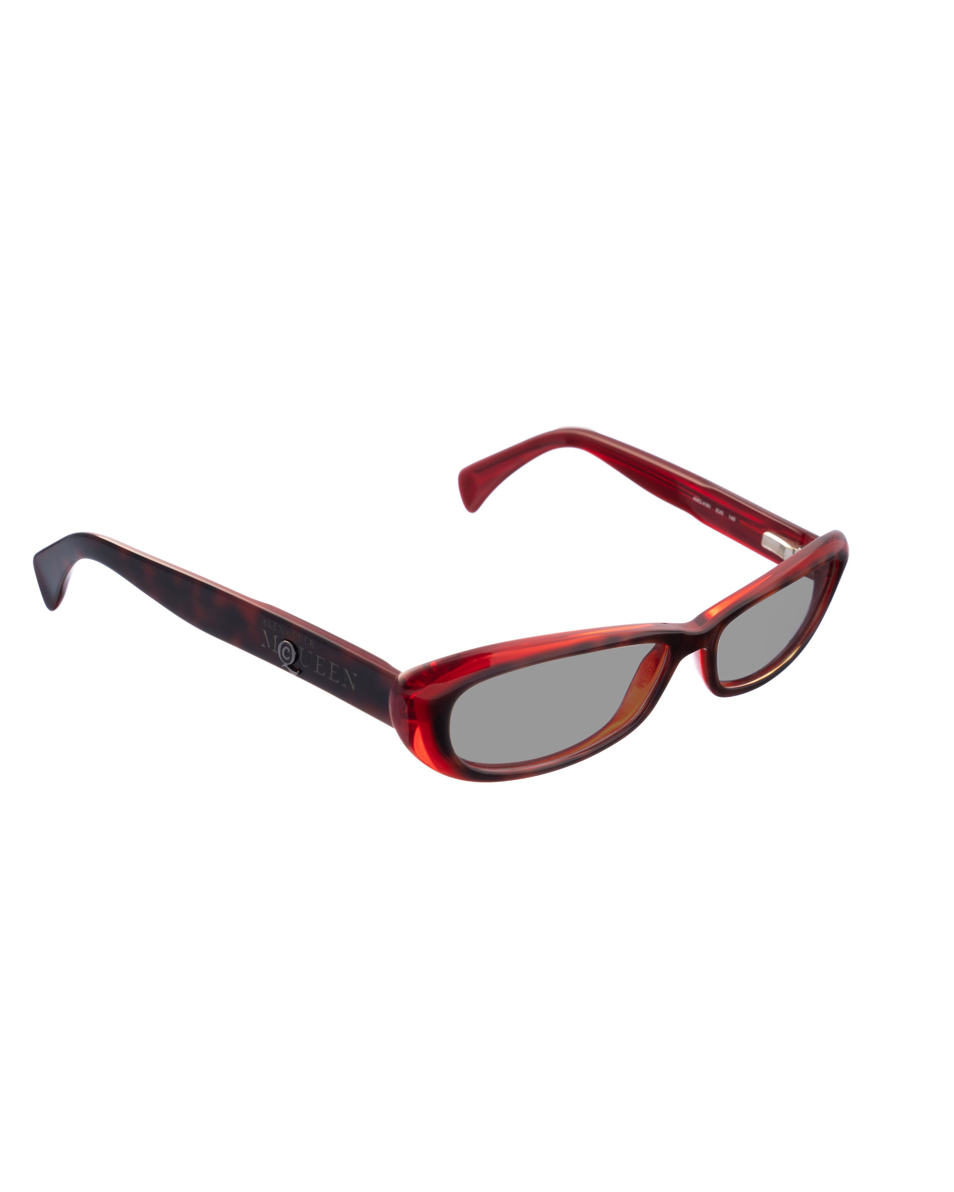 Alexander McQueen Alexander McQueen 90s Red Cat Eye Transparent Sunglasses Size ONE SIZE - 1 Thumbnail
