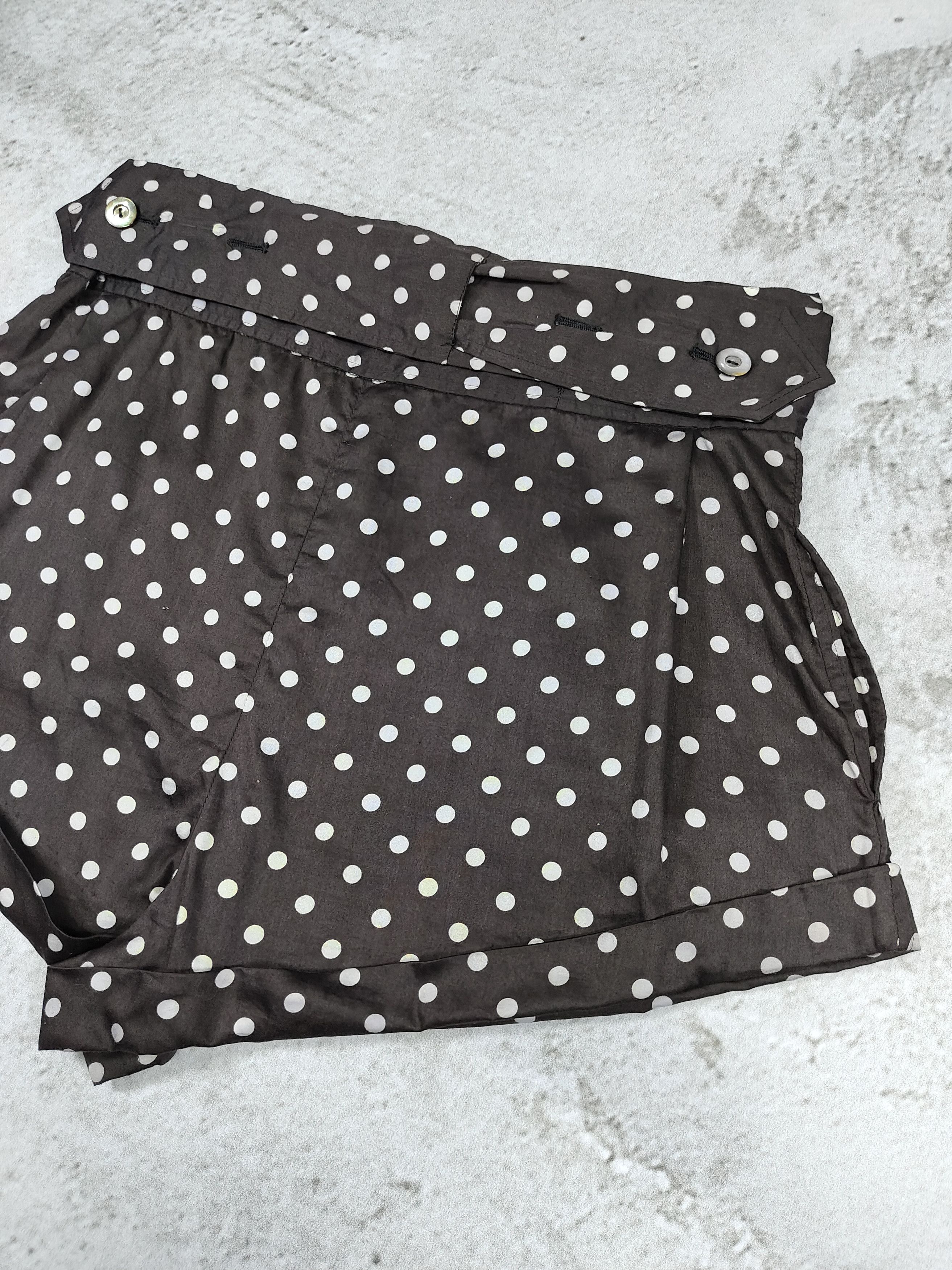 Junko Shimada 49AV Junko- 90s Archive Asymmetric PolkaDot Wrap Shorts Size 31" - 6 Thumbnail