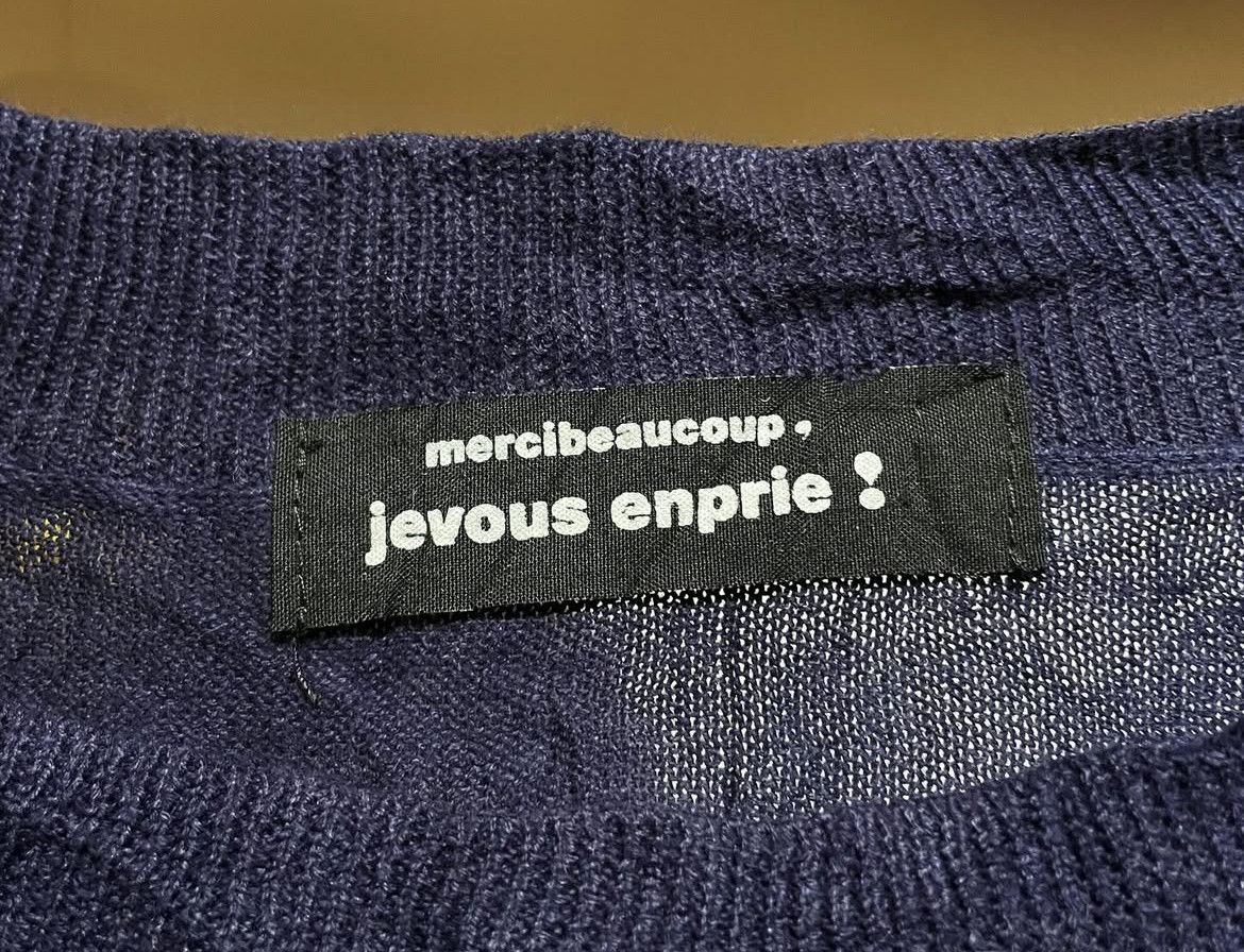 Issey Miyake 2000s Mercibeaucoup Jevous Enprie Knit Sweater y2k Lgb Size US M / EU 48-50 / 2 - 2 Thumbnail