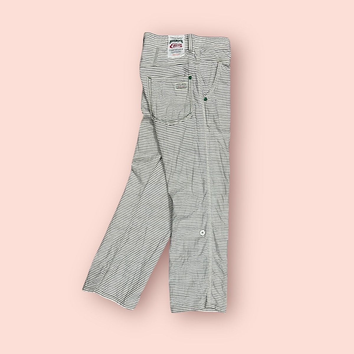 Edwin × Japanese Brand VINTAGE EDWIN ECO FABRIC BANANA FIBER FATIGUE CROP PANTS Size US 31 - 1 Thumbnail