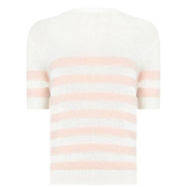 Balmain o1g2r1mq0924 Fluff Jumpers in Cream & Rose Size S / US 4 / IT 40 - 2 Thumbnail