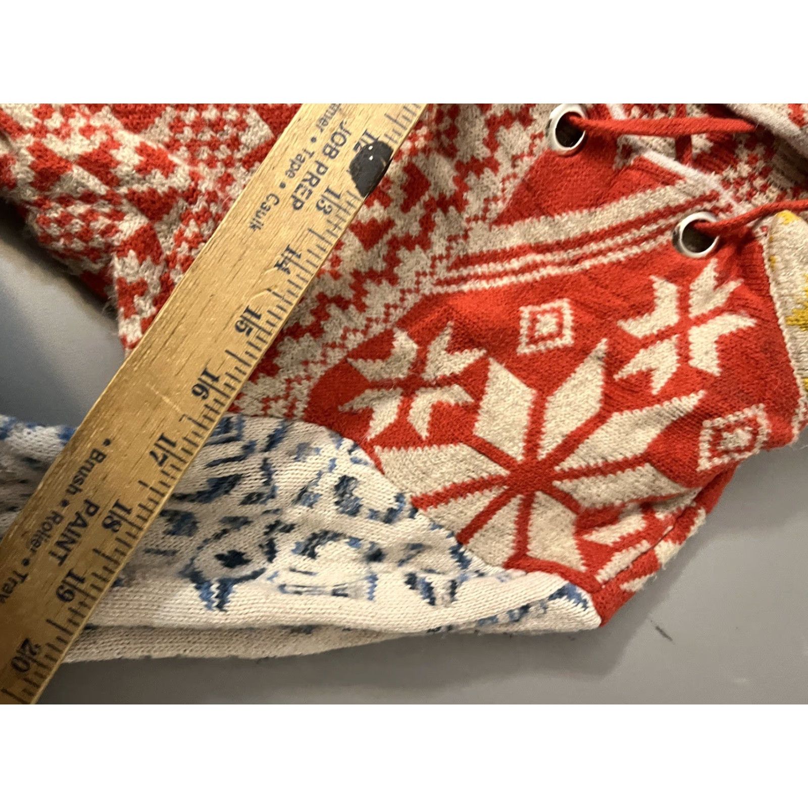 Bdg BDG Ski Sweater Lace-Up Red Yellow And Blue Medium Size M / US 6-8 / IT 42-44 - 6 Thumbnail