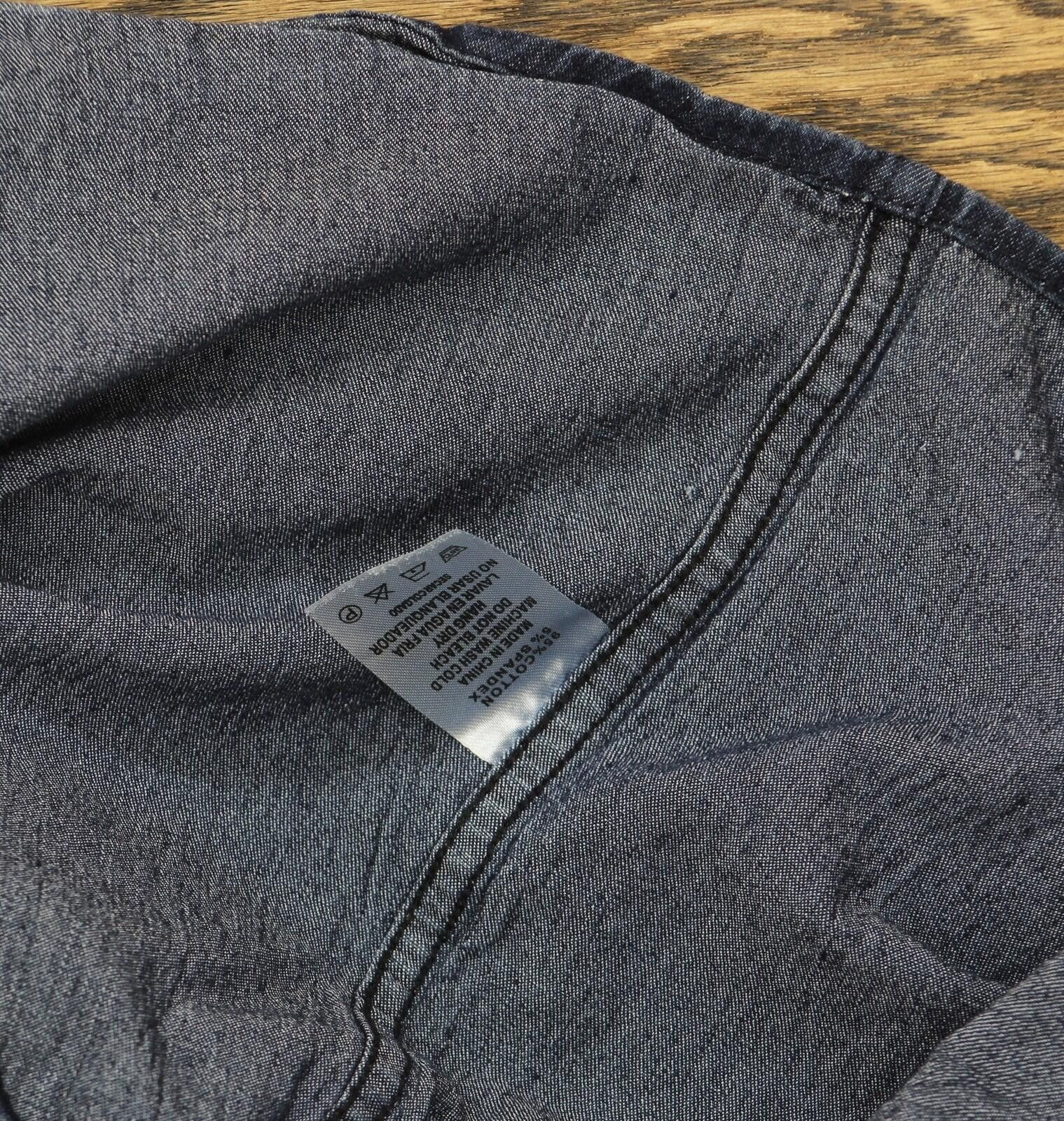 Other Aiopeson Long Distressed Denim Button Up Shirt Dark Blue S Size US S / EU 44-46 / 1 - 4 Thumbnail