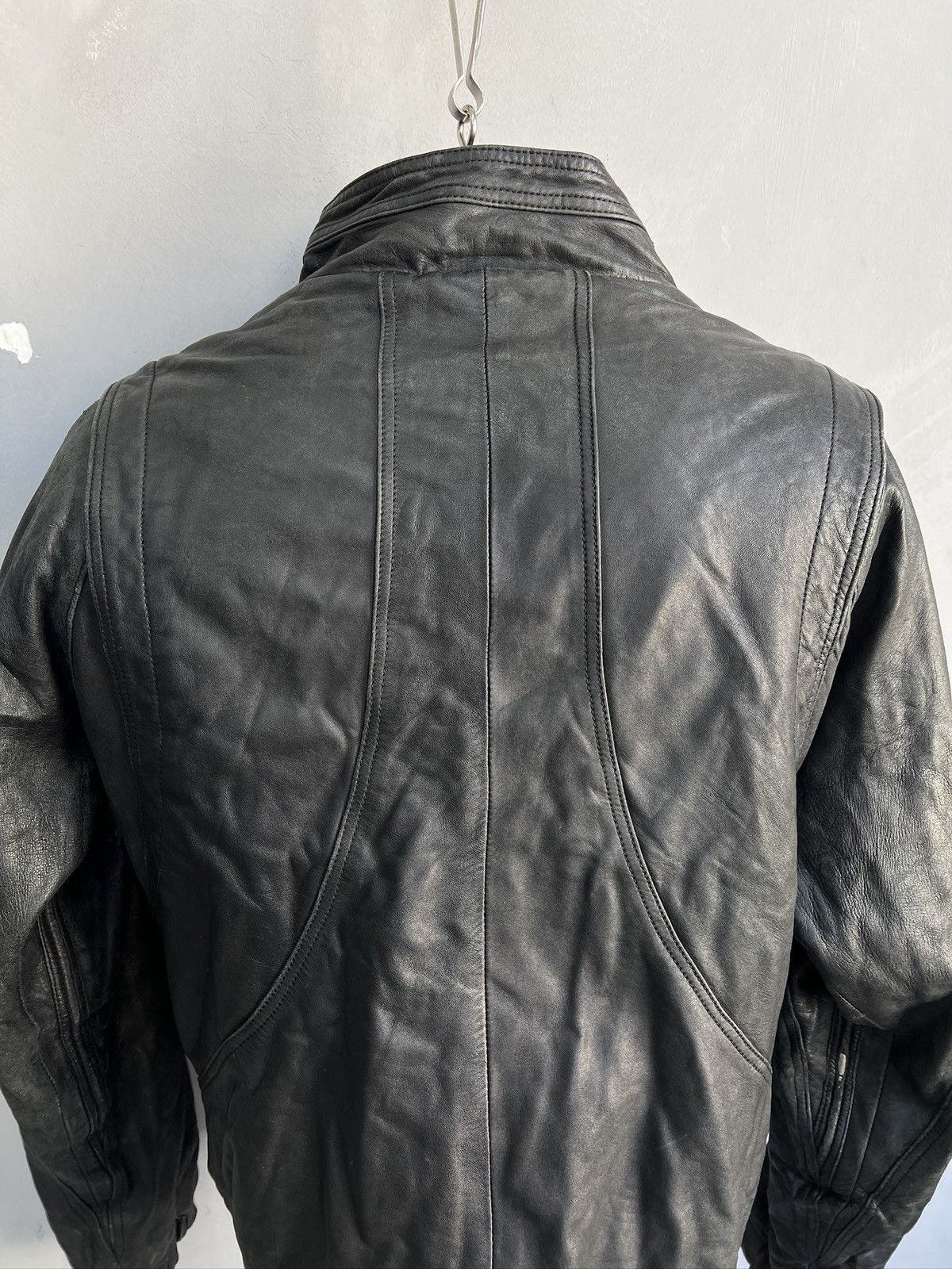 14th Addiction Black bomber avant garde leather cropped jacket y2k Size US M / EU 48-50 / 2 - 7 Thumbnail