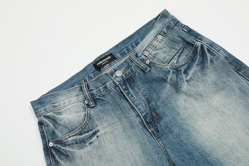 Japanese Brand American trendy retro washed blue jeans Size US 32 / EU 48 - 3 Thumbnail