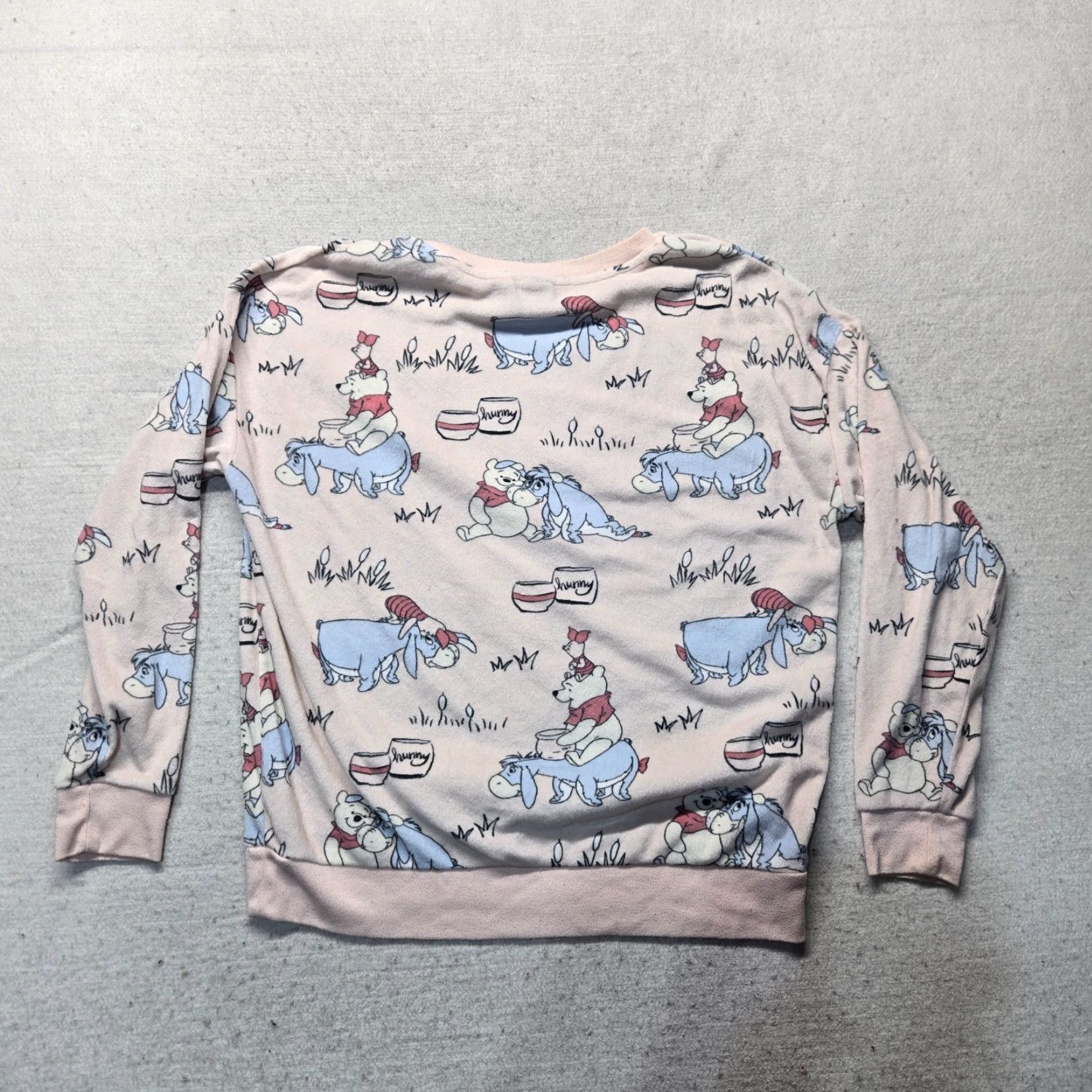 Disney Disney Pooh Eeyore All-Over Print Pink Fleece Pullover Sweater Women’s M Pink Sweater Womens Size M / US 6-8 / IT 42-44 - 7 Thumbnail